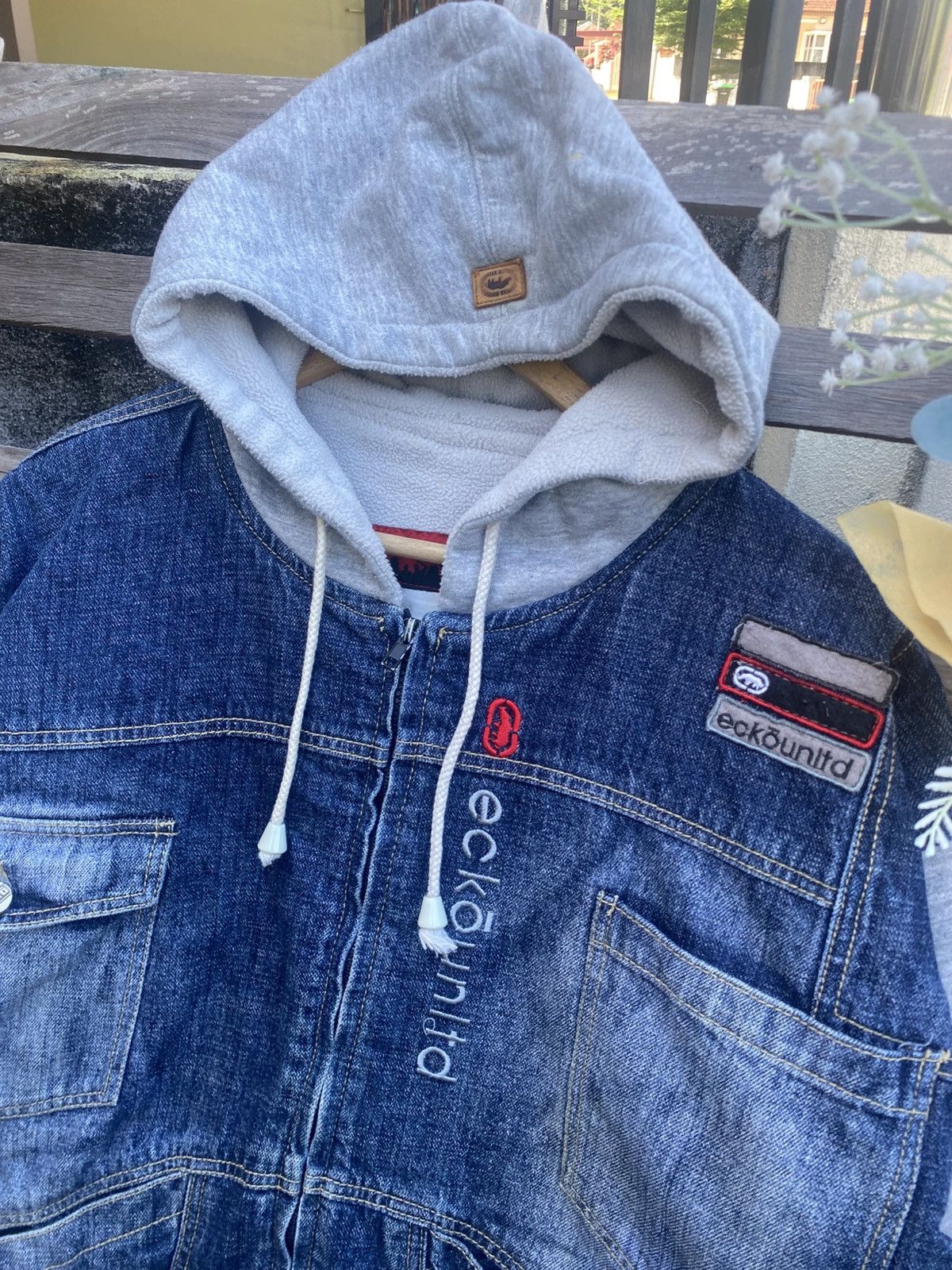 Ecko Unltd. Vintage Ecko Unltd Full Zip Denim Hoodie Jacket Size US XL / EU 56 / 4 - 6 Thumbnail