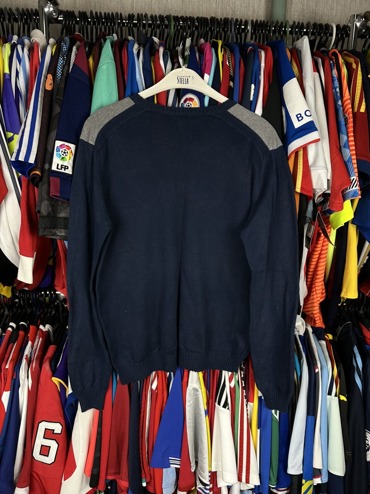Dolce & Gabbana Dolce & Gabbana Logo Knit Sweater Navy Size L Vintage D&G Size US L / EU 52-54 / 3 - 3 Thumbnail