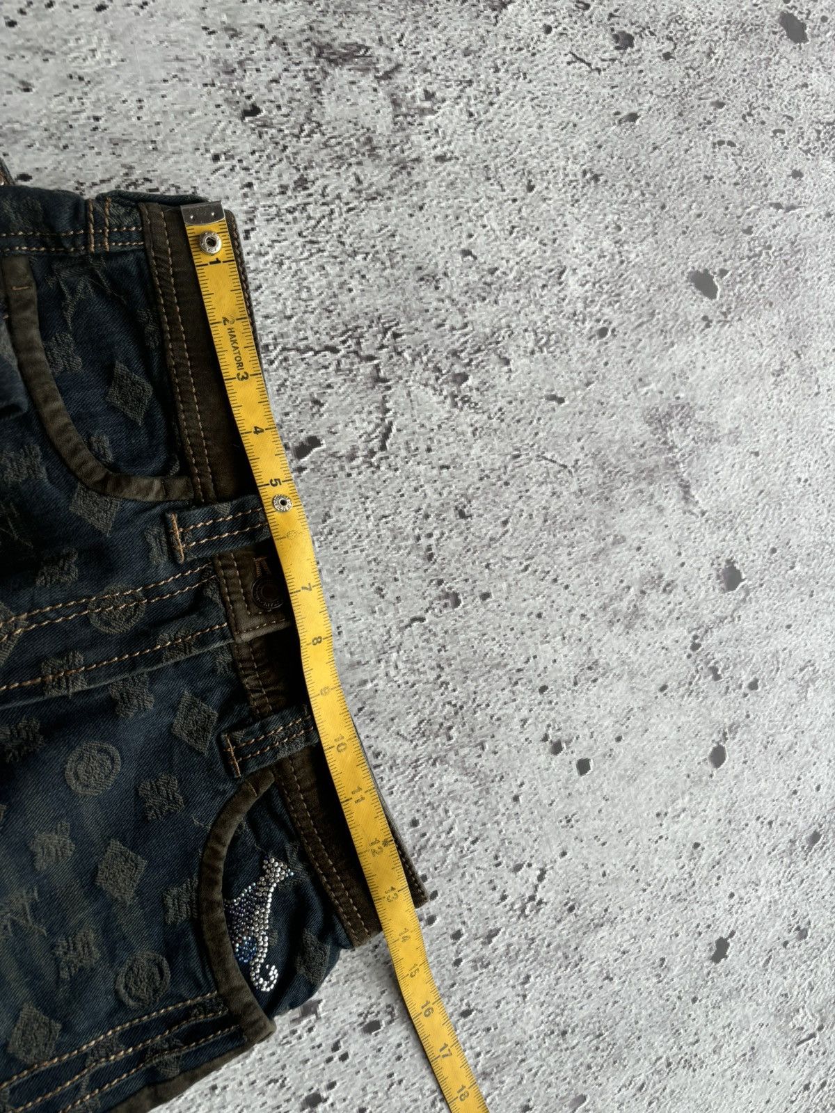 Hysteric Glamour 2000's GK flare monogram bootcut jeans Size 27" / US 4 / IT 40 - 11 Thumbnail