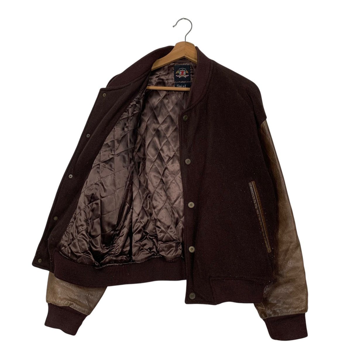 Japanese Brand Japanese Brand Ixi:z Global Basic Varsity Leather Jacket Size US M / EU 48-50 / 2 - 9 Thumbnail