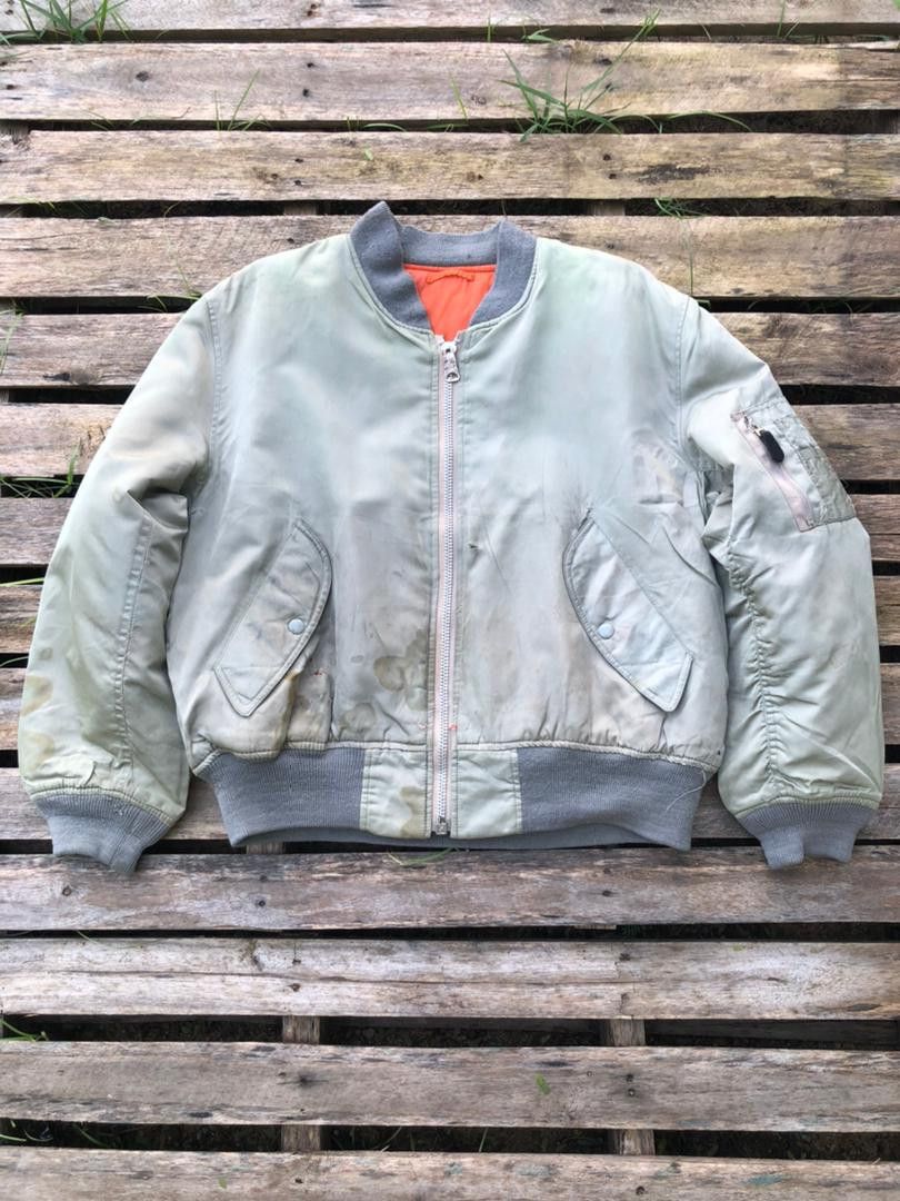 Vintage Vintage Military Reversible Bomber Jacket Distressed Size US L / EU 52-54 / 3 - 2 Thumbnail