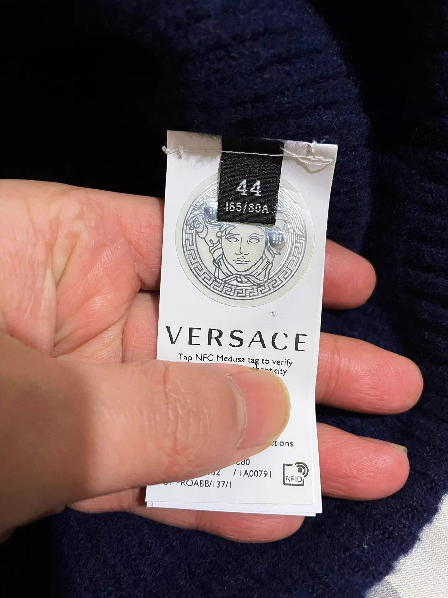Versace Versace Logo Plaid Wool Patchwork Sweater S Milan Runway Size US S / EU 44-46 / 1 - 7 Thumbnail