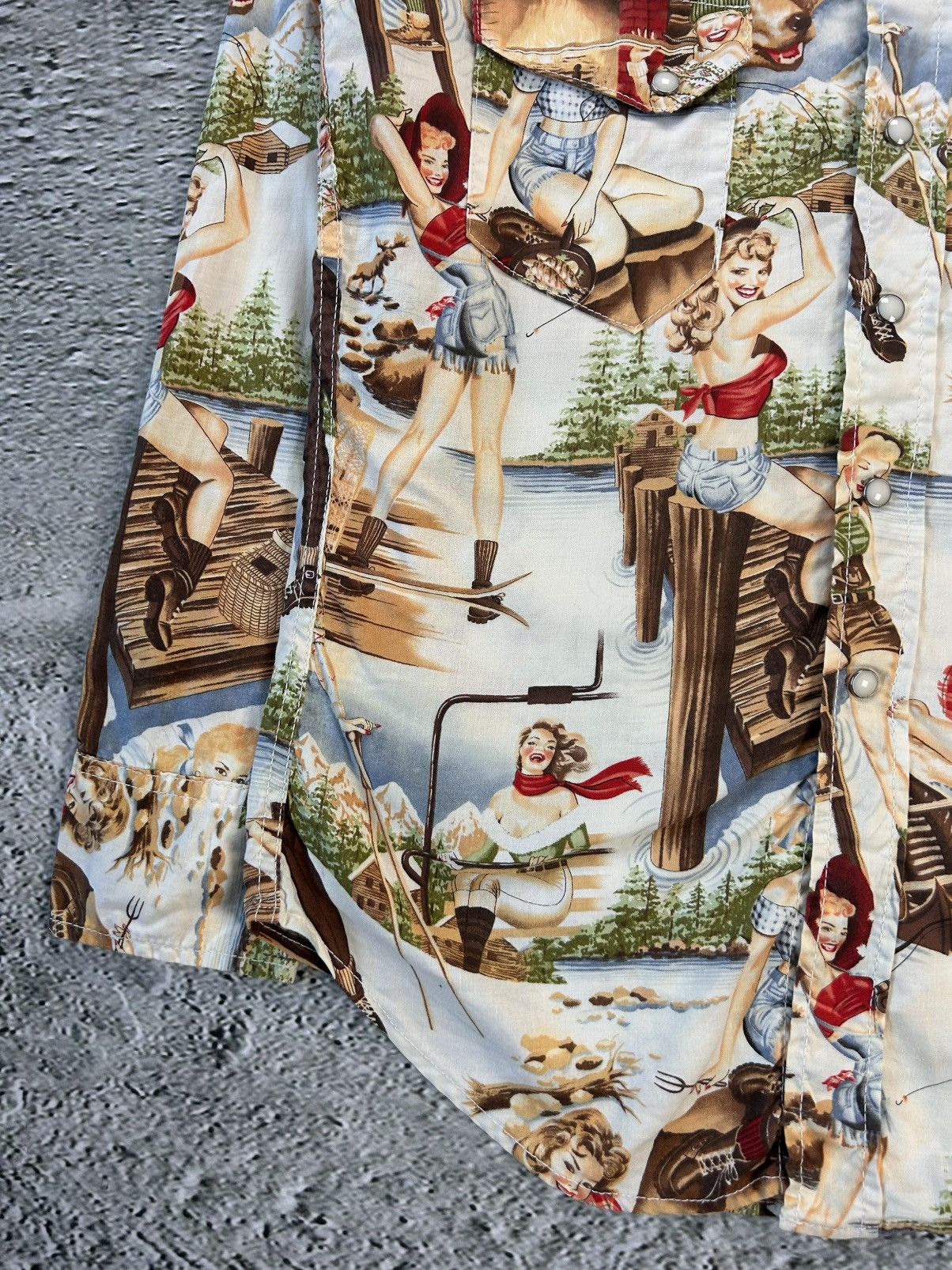 Evisu Evisu shirt button-up playboy style sexy fullprint Size US S / EU 44-46 / 1 - 5 Thumbnail