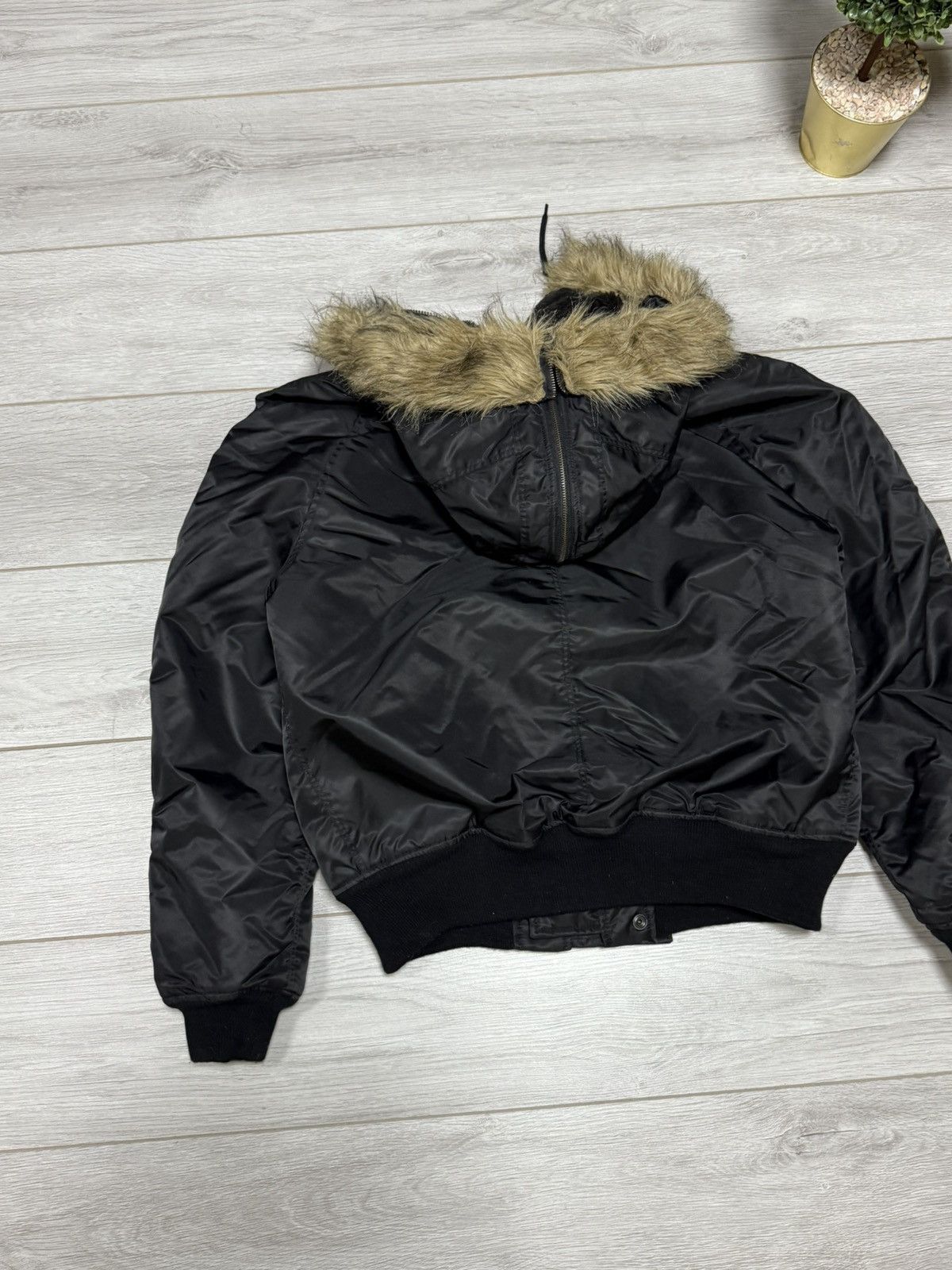 MIL-TEC Miltec N-2B attached hood bomber jacket zip fur MA-1 Size US XXL / EU 58 / 5 - 4 Thumbnail