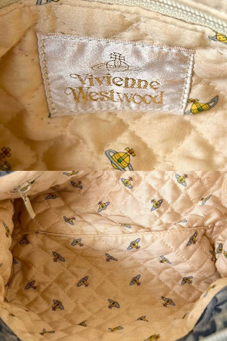 Vivienne Westwood Vivienne Westwood Blue Saturn printed denim shoulder bag Size ONE SIZE - 8 Thumbnail