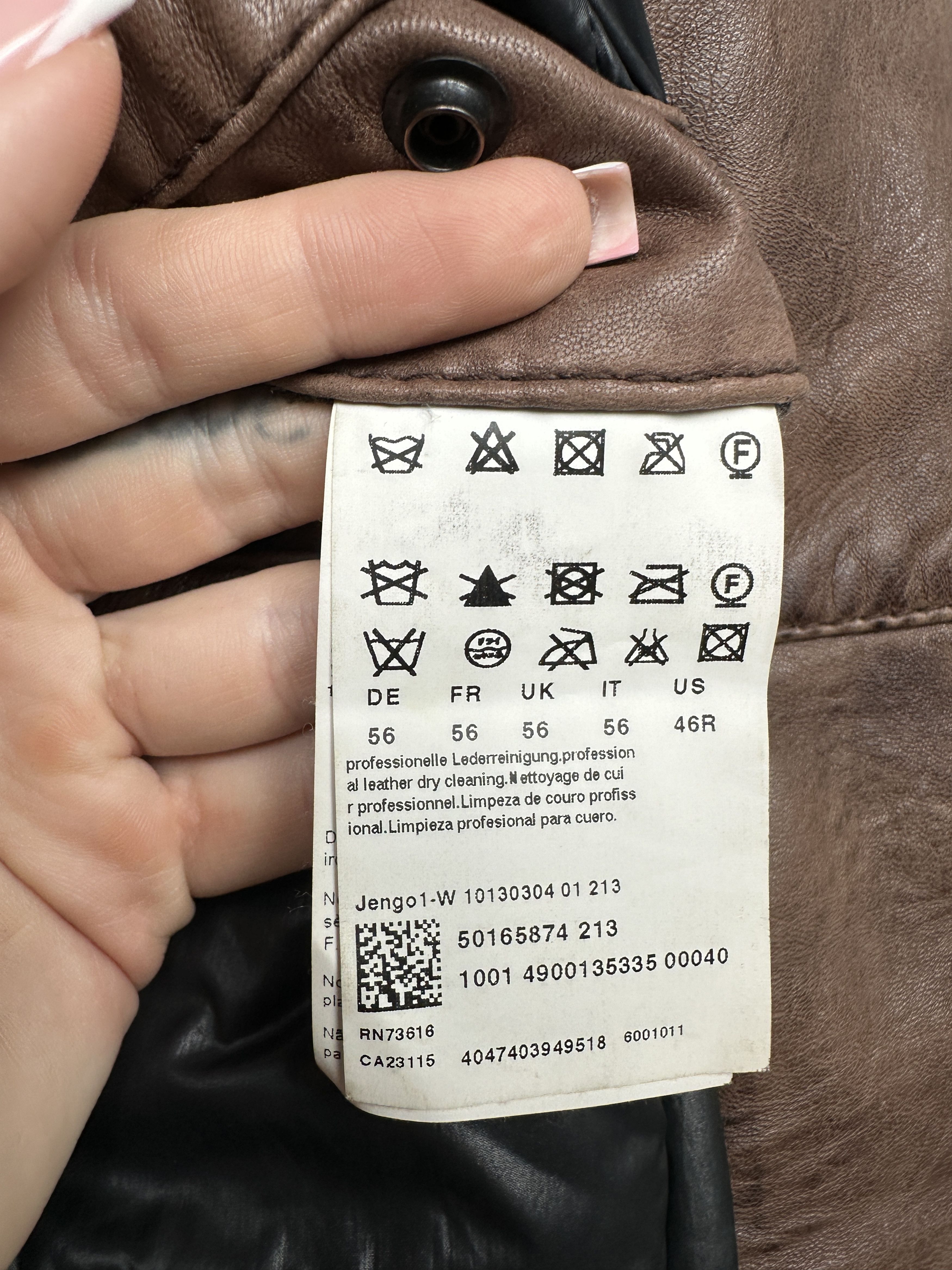 Hugo Boss Hugo Boss Orange Vintage Mens Leather Jacket Size US XL / EU 56 / 4 - 6 Thumbnail