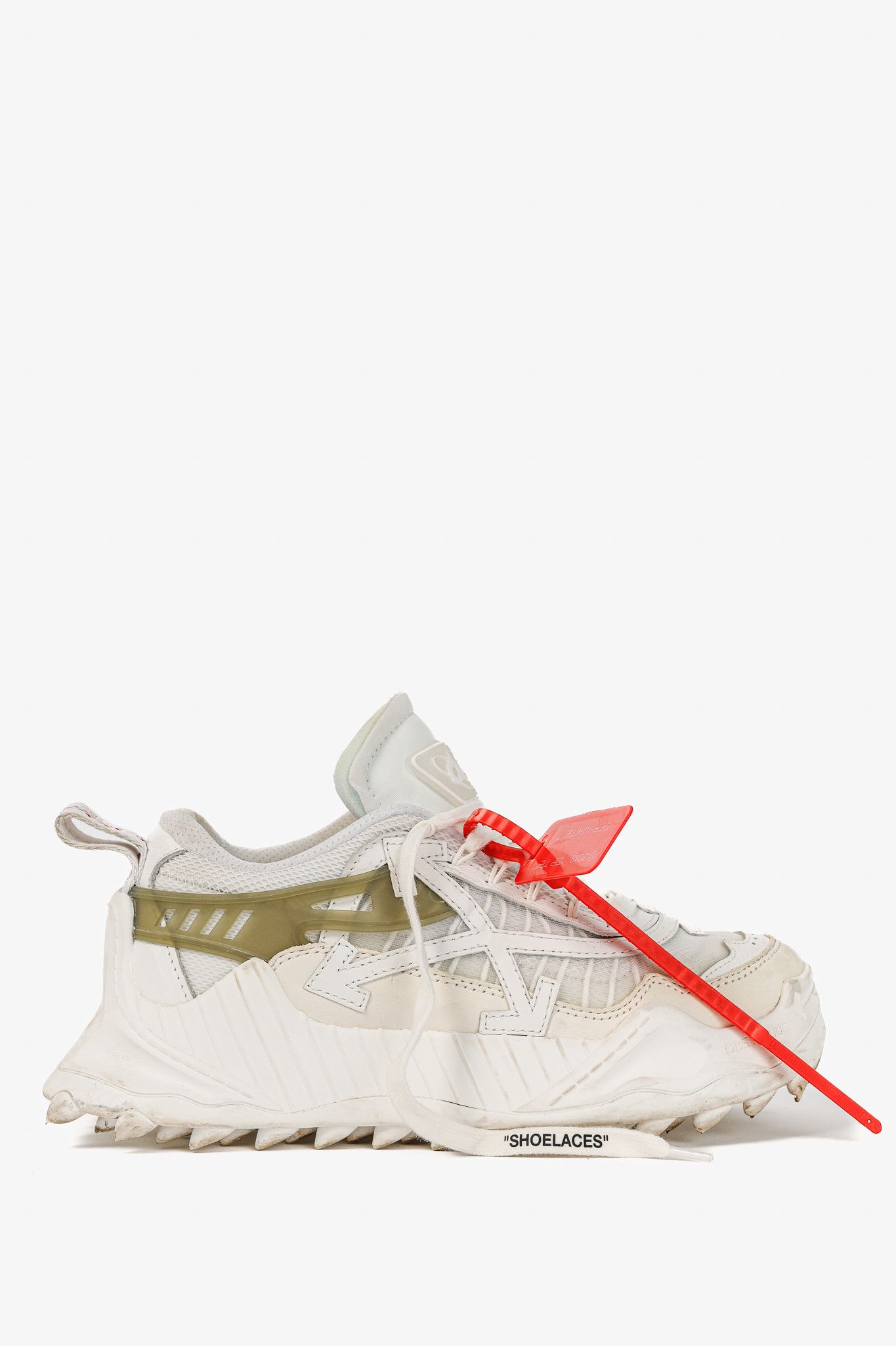 Off-White Off-White Odsy-1000 'White Light Grey' Platform Sneakers Size US 8.5 / IT 38.5 - 1 Thumbnail