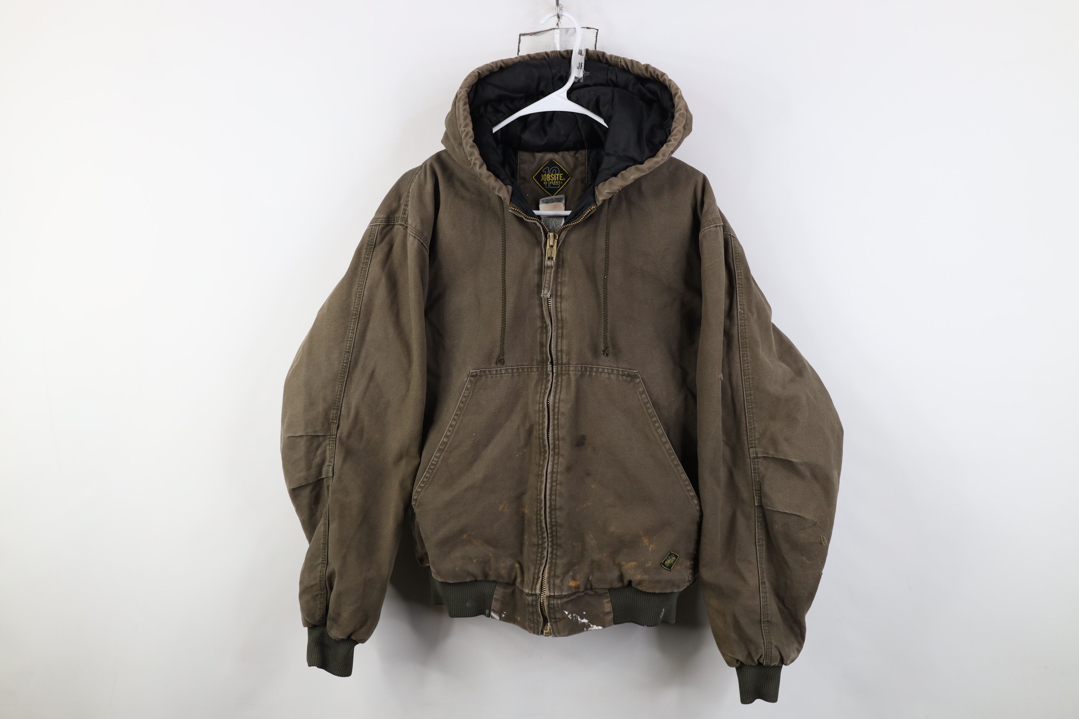 Vintage Vintage Y2K Streetwear Quilted Canvas Hooded Jacket Green Size US M / EU 48-50 / 2 - 1 Thumbnail