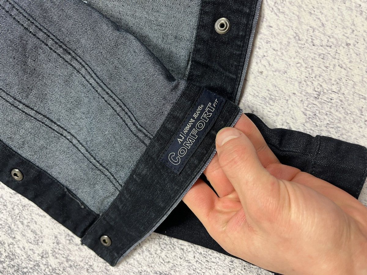 Giorgio Armani Armani Jeans Rare Design Denim Glittered Trucker Jacket Size M / US 6-8 / IT 42-44 - 9 Thumbnail