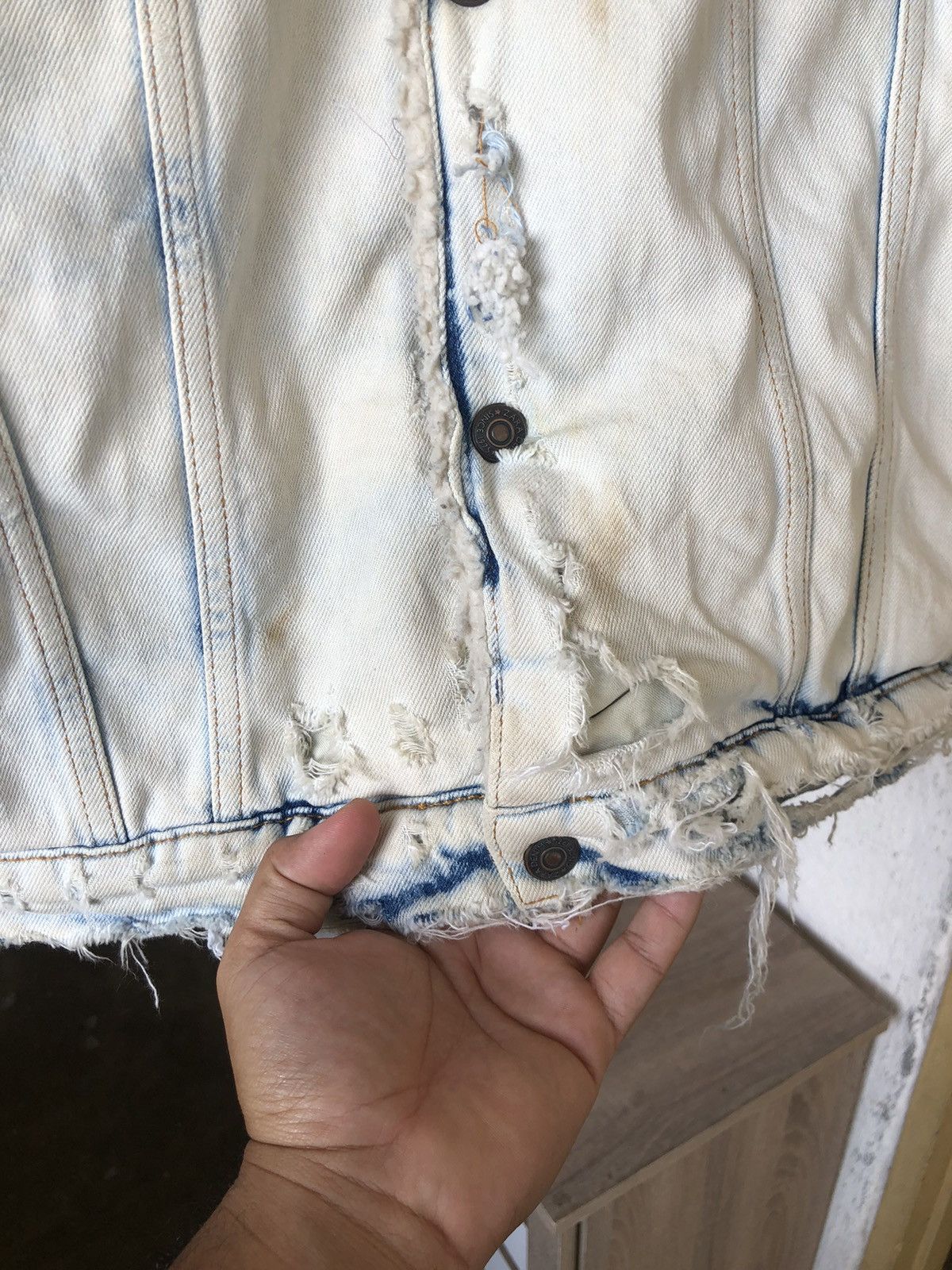 Zara 🔥Zara Distressed Punk Denim Sherpa Jacket If Six Was Nine Size US L / EU 52-54 / 3 - 12 Thumbnail