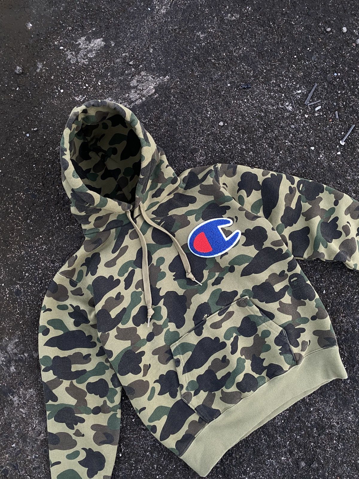 bape×champion コラボパーカー BAPE Champion Polartec Zip Hoodie Black Men's - US
