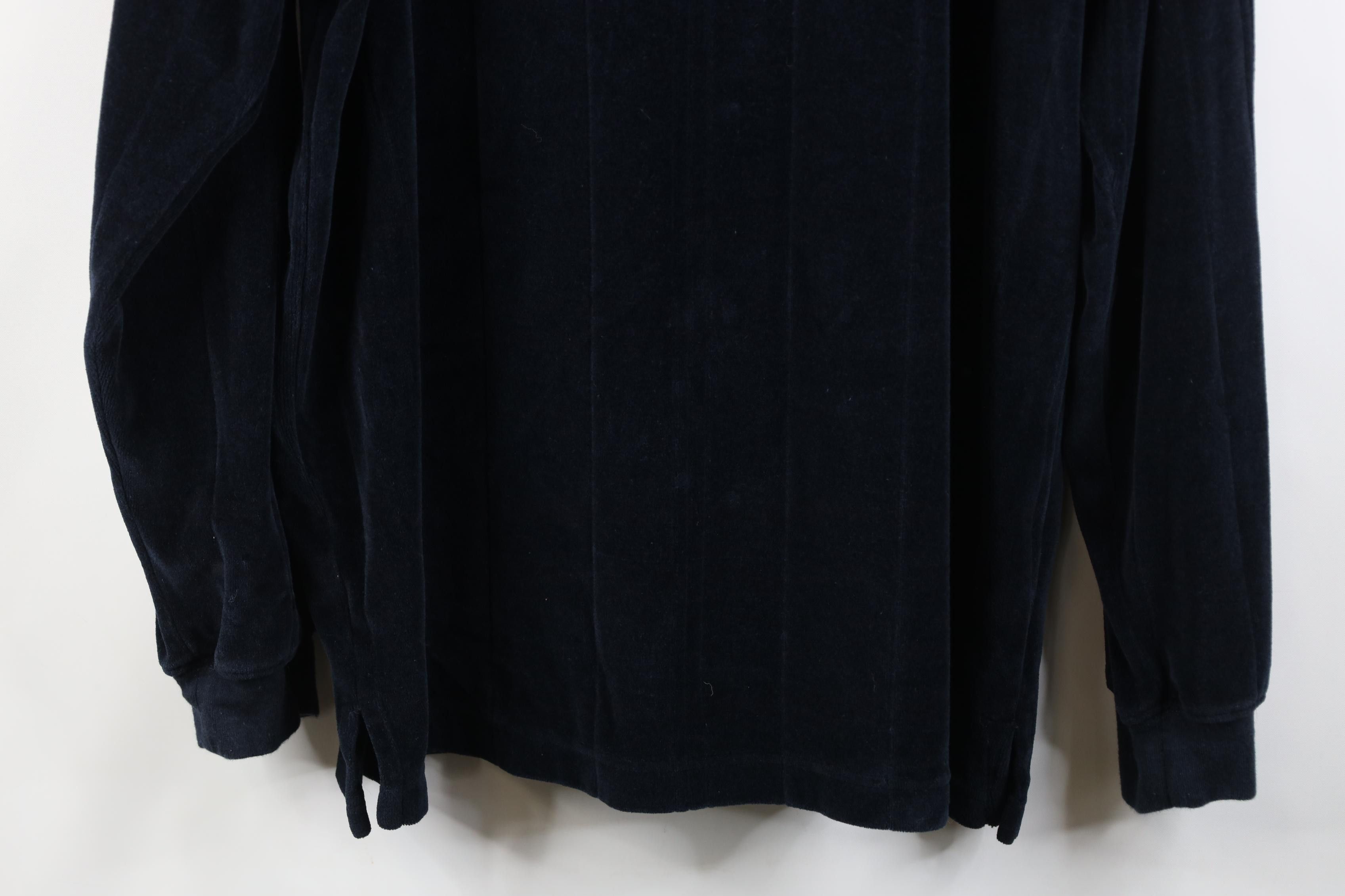 Vintage Vintage 90s Streetwear Velour Long Sleeve Rugby Polo Shirt Size US XL / EU 56 / 4 - 11 Thumbnail