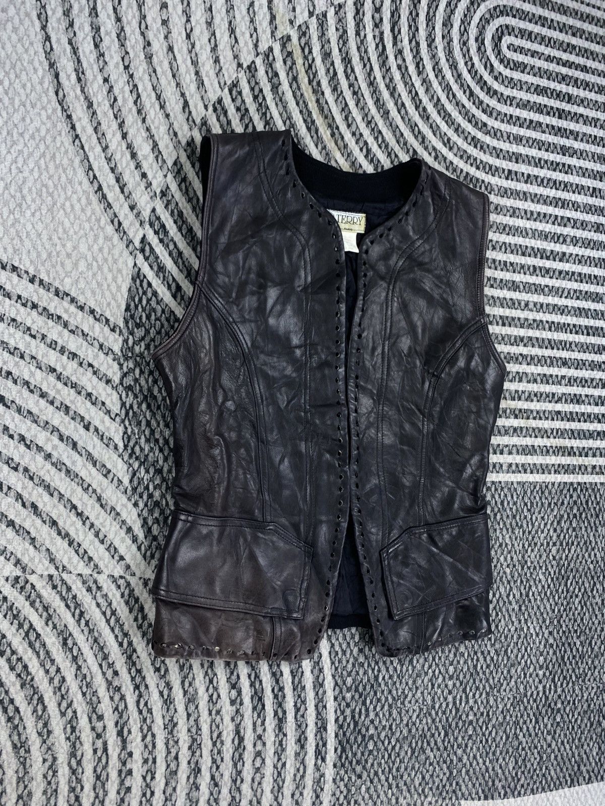 Vintage Vintage Terry Paris Twin Creek Leather Vest Size US S / EU 44-46 / 1 - 3 Thumbnail