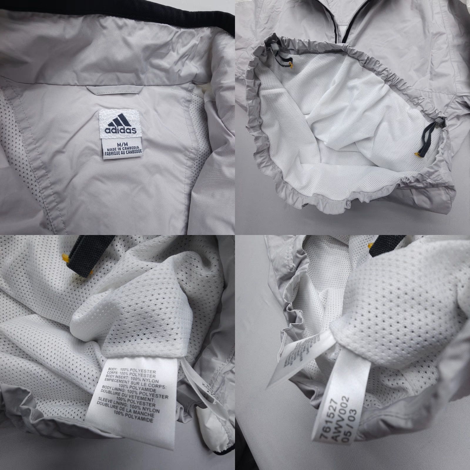 Adidas VINTAGE Adidas Windbreaker Mens M Silver 90s Street Jacket Size US M / EU 48-50 / 2 - 8 Thumbnail