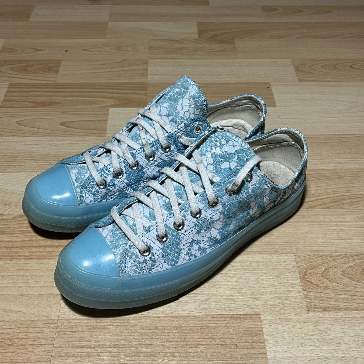 Converse × Golf le Fleur Golf Le Fleur x Chuck 70 Low Blue Python Sneakers Size US 9.5 / EU 42-43 - 4 Thumbnail