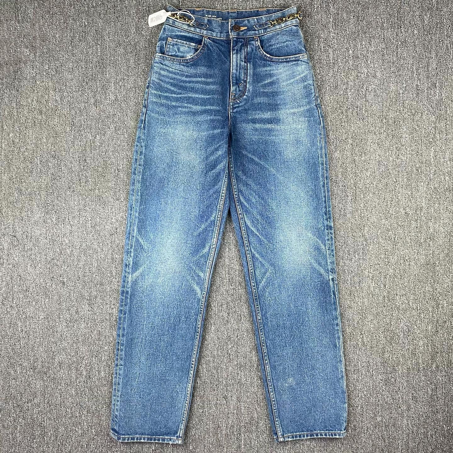 Celine CELINE Triomphe Chain Denim Jeans Size 24 Size 24" / US 00 / IT 34 - 1 Thumbnail