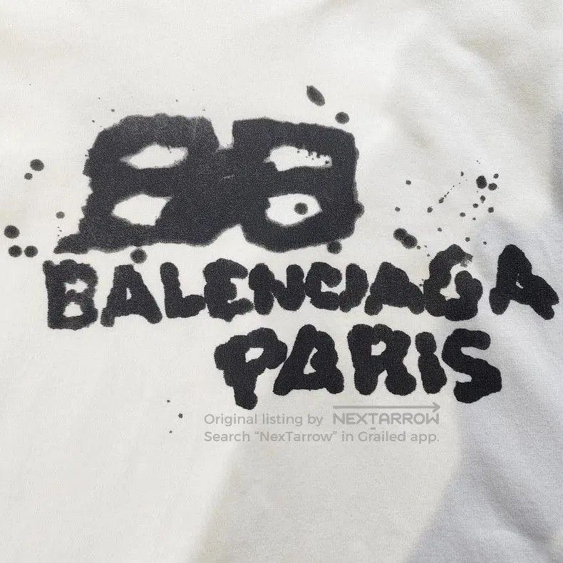Balenciaga Balenciaga Paris Distressed Ink T. Size US XS / EU 42 / 0 - 3 Thumbnail