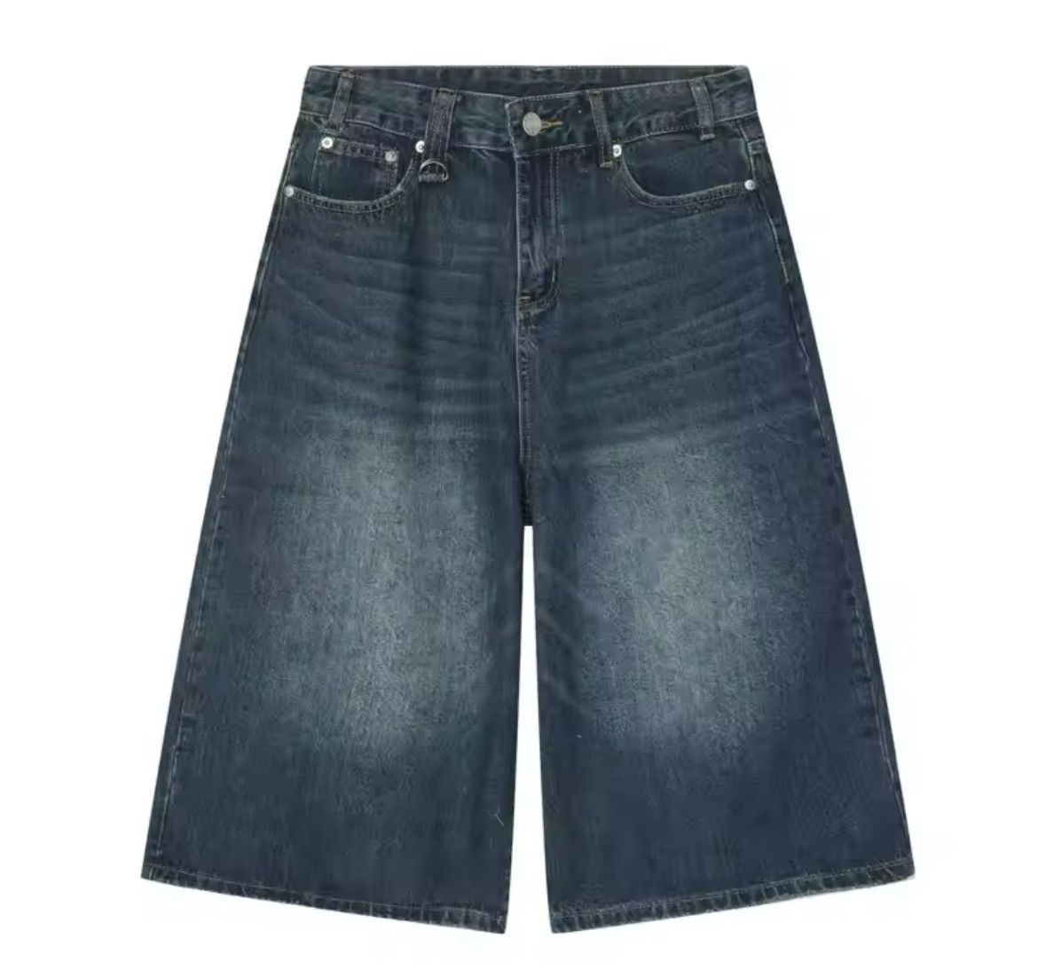 Designer × Japanese Brand Wide Leg Knee Length Shorts Denim Unisex Size US 31 - 4 Thumbnail