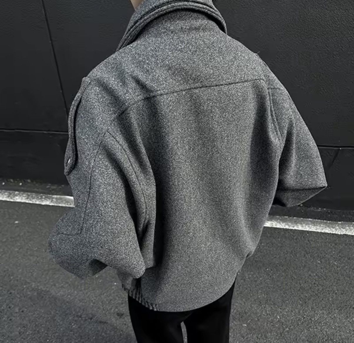 Other Streetwear Grey Zipper Casual Woolen Jacket Coat Size US L / EU 52-54 / 3 - 4 Thumbnail