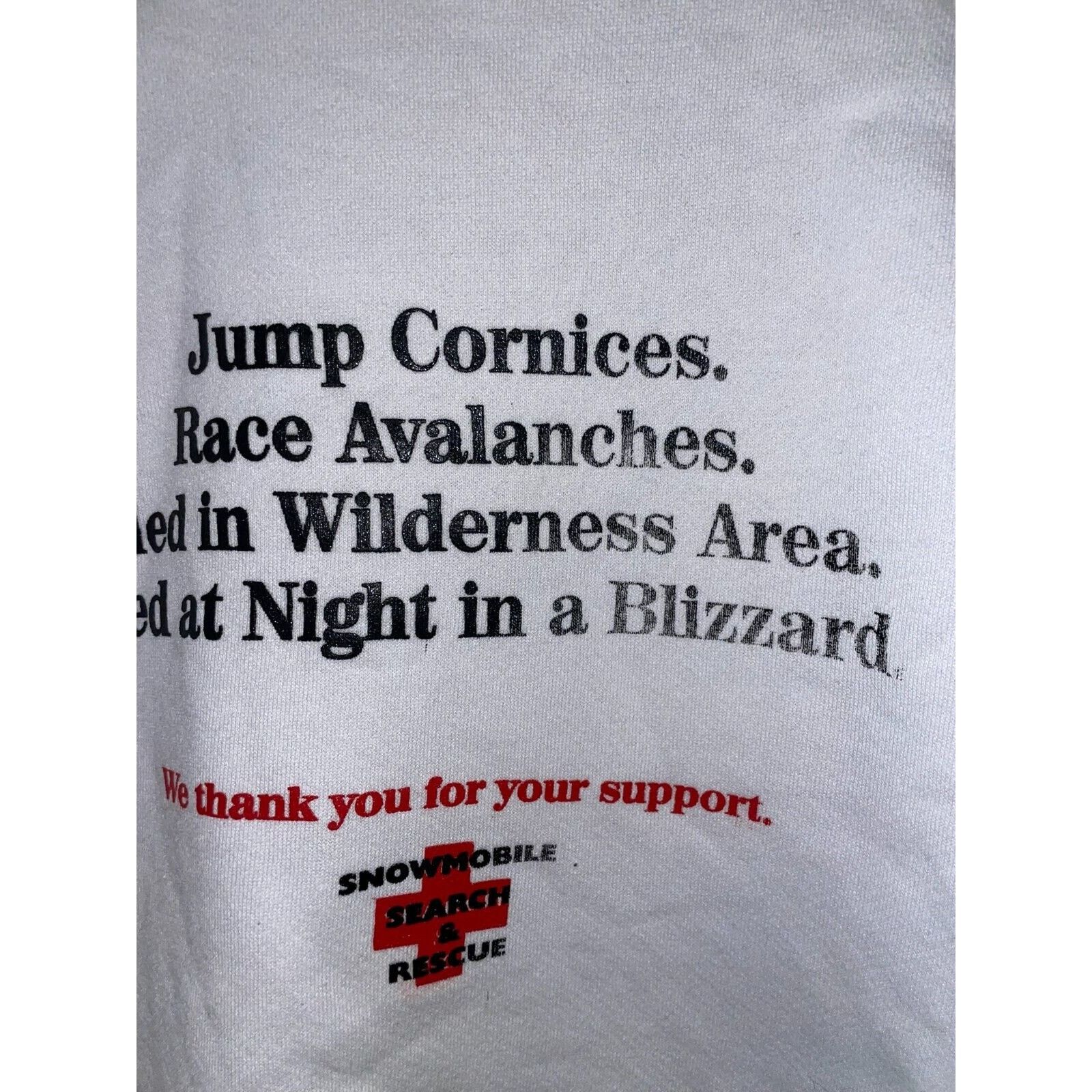 Jerzees Vintage Snowmobile Sweatshirt Search & Rescue 90s VTG L Size US L / EU 52-54 / 3 - 10 Thumbnail