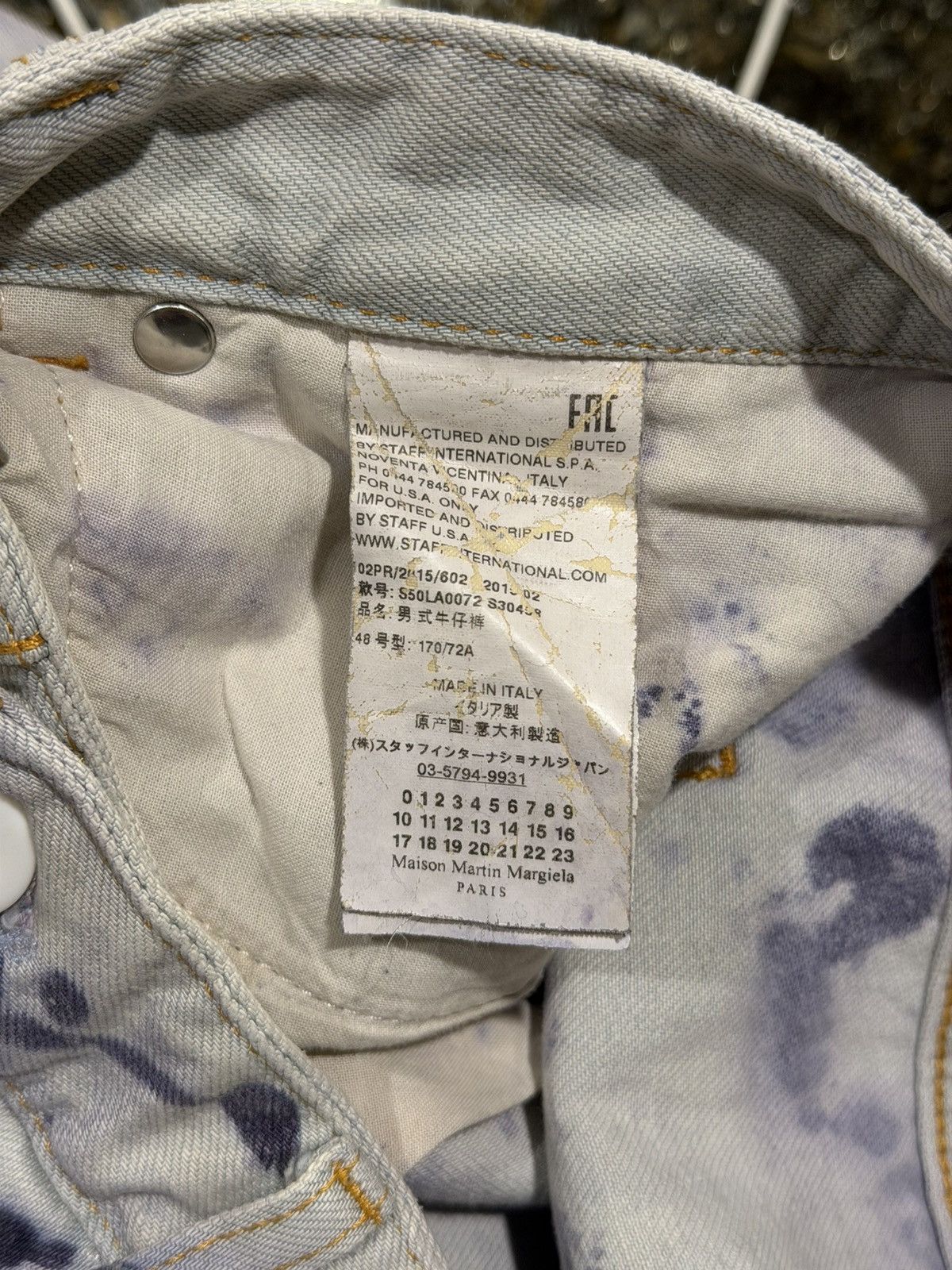 Maison Margiela Maison Margiela Ink / Paint Splatter Purple Denim Jeans Size US 32 / EU 48 - 12 Thumbnail