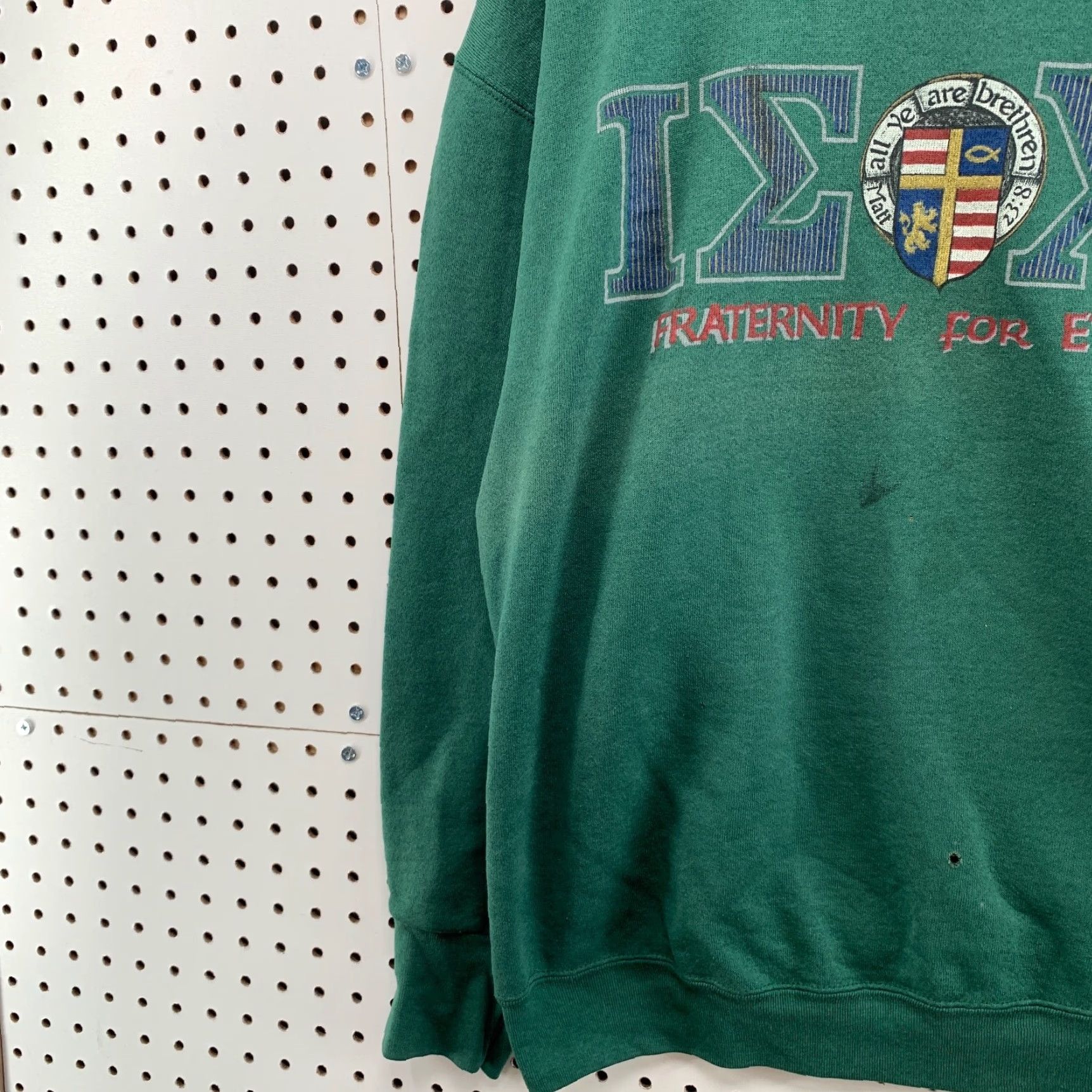 Delta VINTAGE Fraternity For Eternity Crew Neck Sweatshirt Mens XL Green IEXE 25X26 Delta Size US XL / EU 56 / 4 - 7 Thumbnail