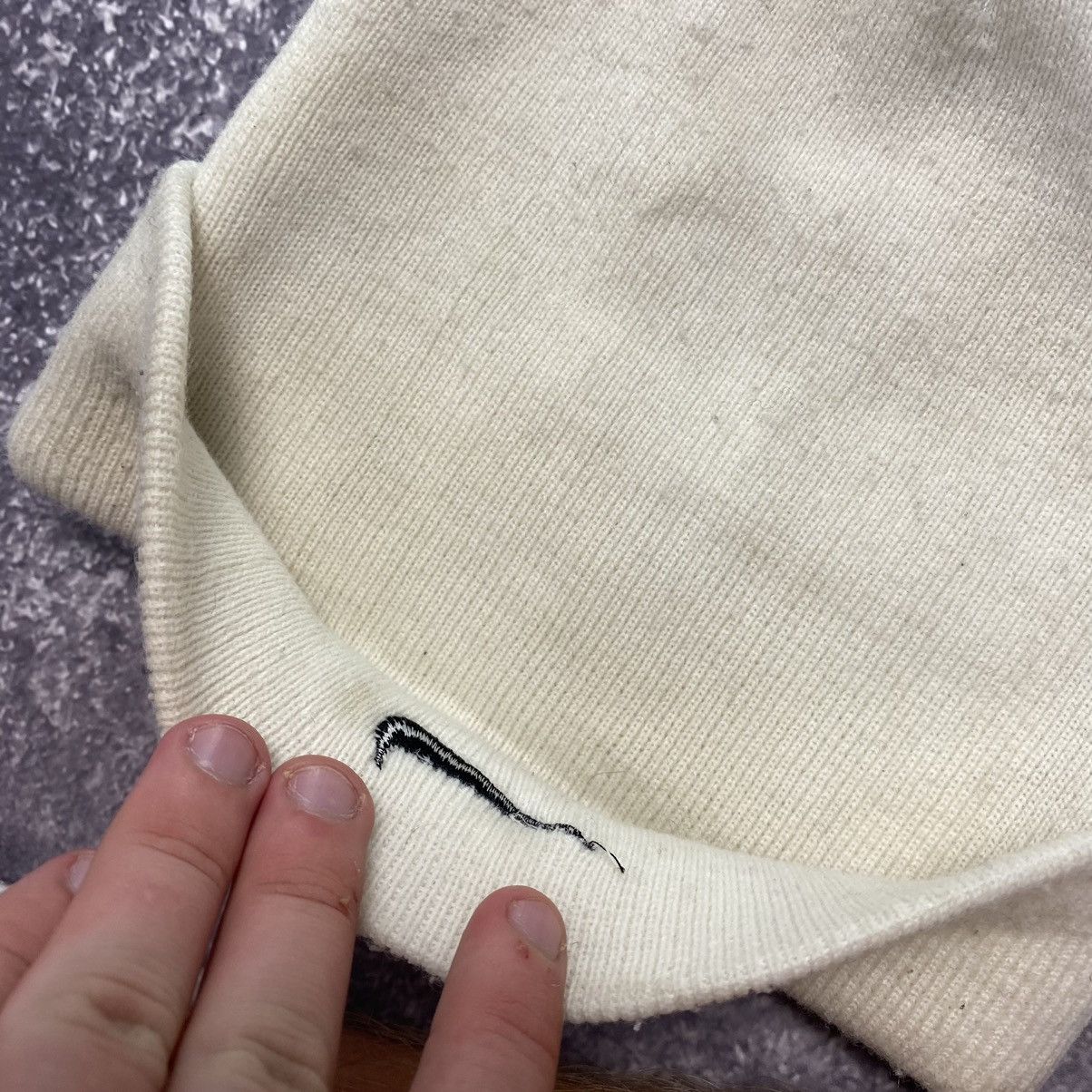 Vintage Vintage Nike Small Swoosh White 90’s winter hat Size ONE SIZE - 6 Thumbnail