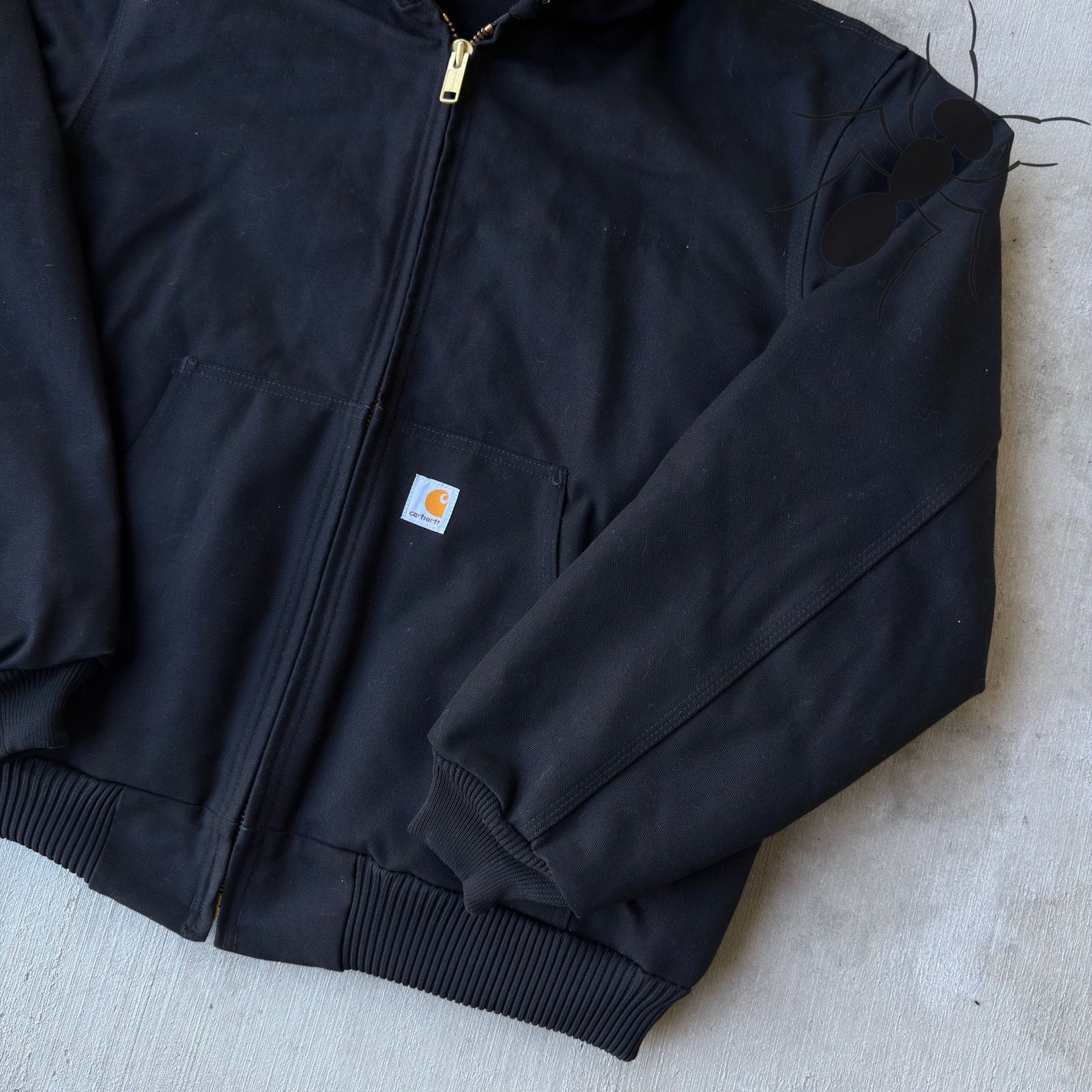Carhartt × Vintage Vintage Y2K Carhartt black hooded work wear jacket Size US XL / EU 56 / 4 - 4 Thumbnail