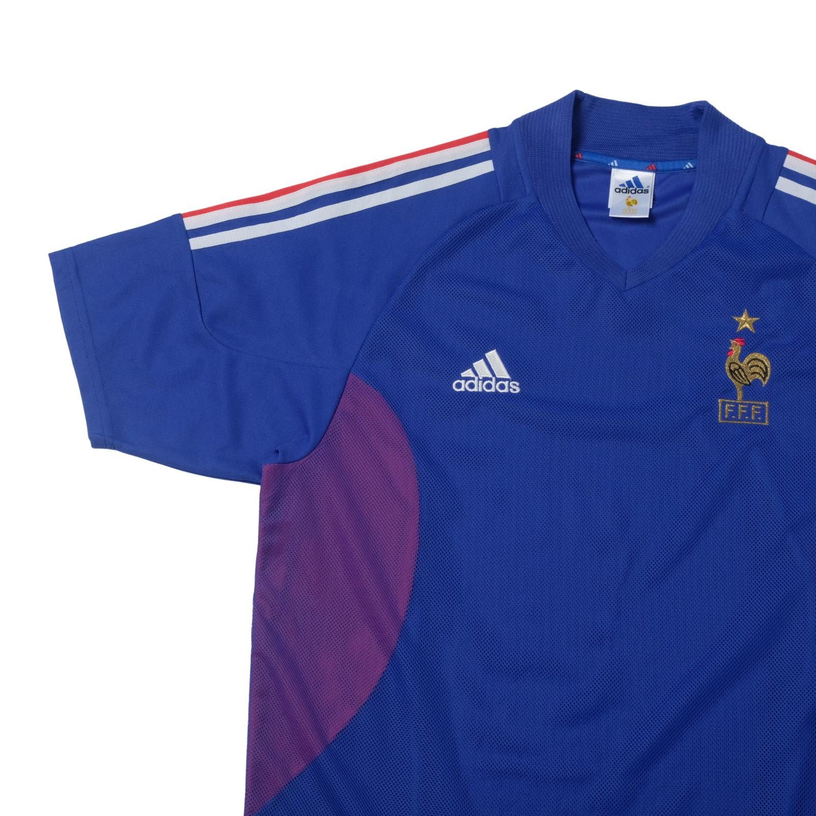 Adidas 2002/04 France Home Shirt Adidas (M/L) Size US M / EU 48-50 / 2 - 3 Thumbnail