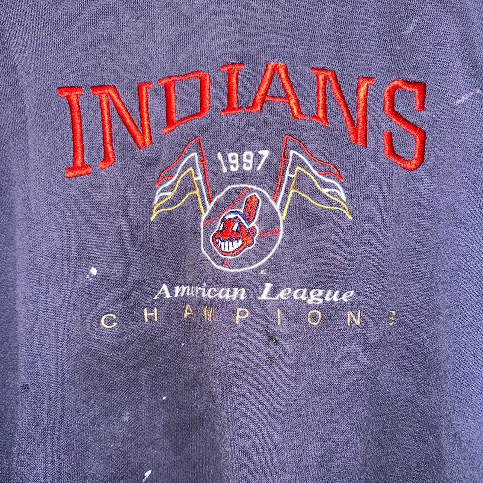 Lee × MLB × Vintage Vintage Lee Sport Cleveland Indians MLB Sweatshirt size L Size US L / EU 52-54 / 3 - 2 Thumbnail