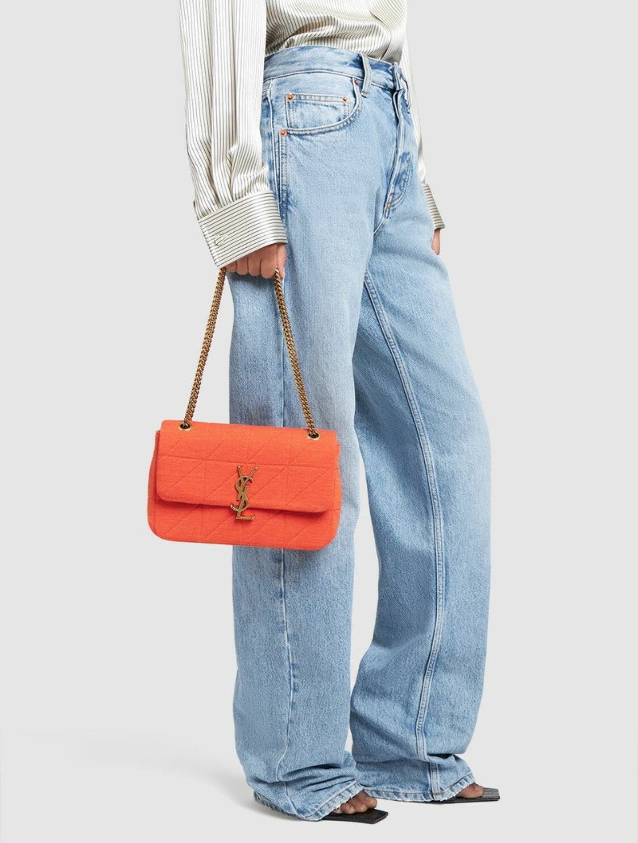 Yves Saint Laurent Saint Laurent Quilted Jersey Jamie Medium Shoulder Bag Size ONE SIZE - 2 Thumbnail