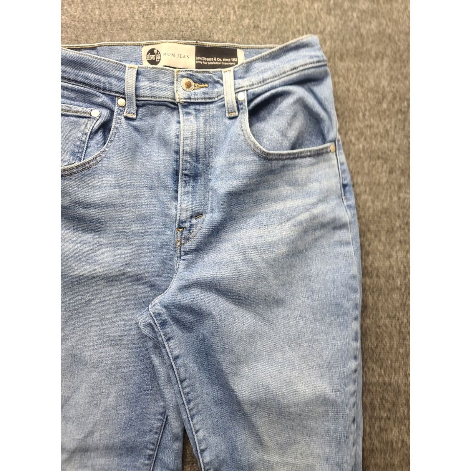 Levi's Levi's Silver Tab Jeans Womens Regular High Rise Tapered Leg 28x27 Denim Blue Size 28" / US 6 / IT 42 - 7 Thumbnail