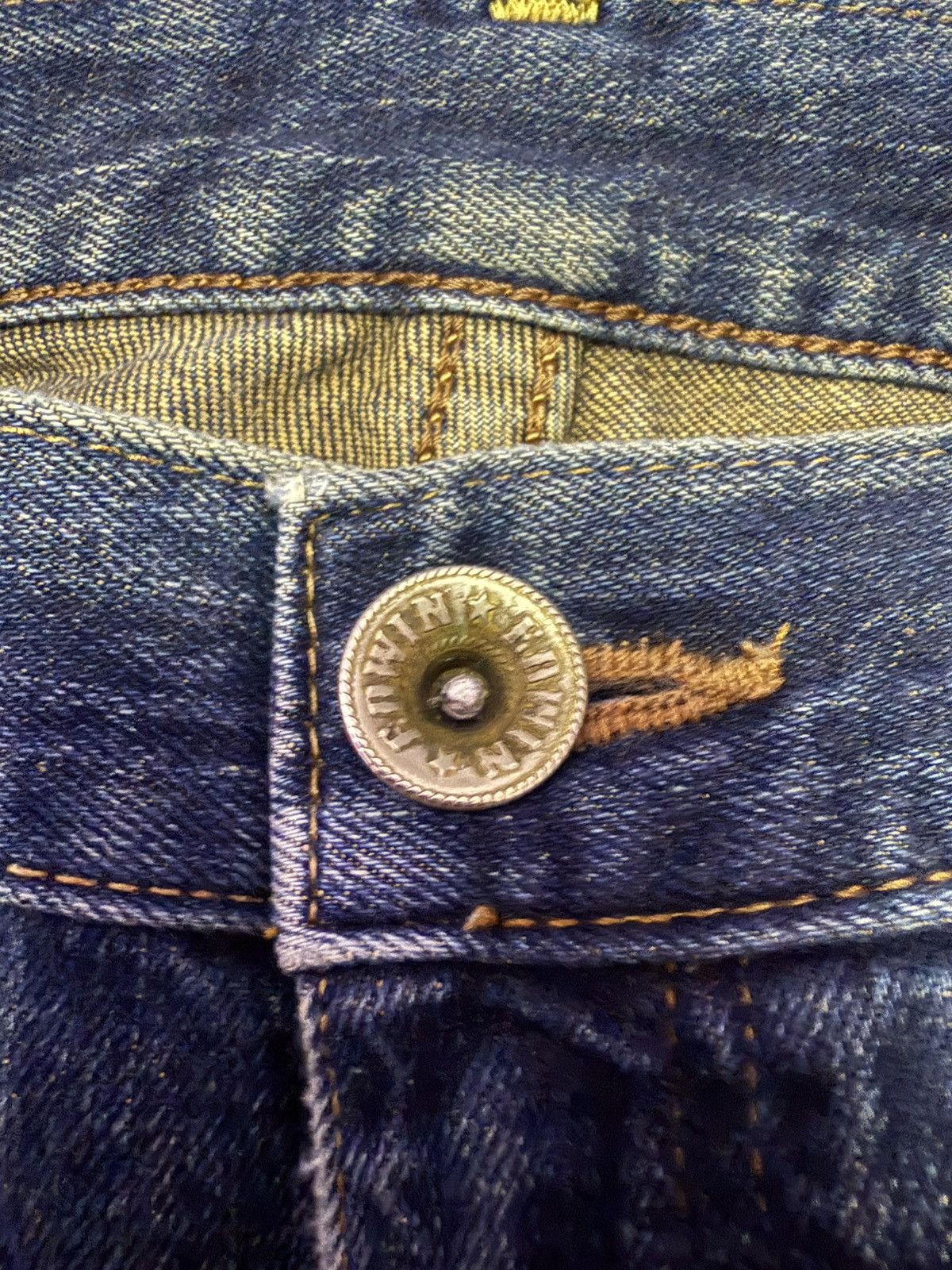 Edwin 2000s Edwin XV Leather Trimmed Muddy Wash Loose Jeans Size US 32 / EU 48 - 17 Thumbnail