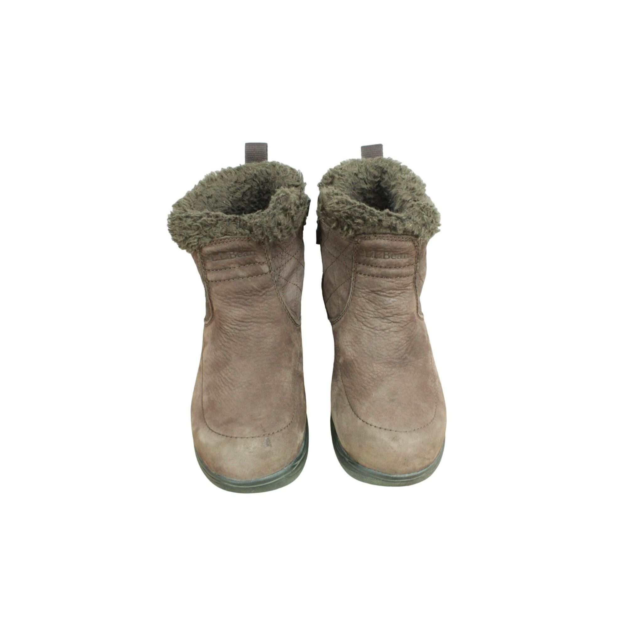 L.L. Bean LL Bean Suede Waterproof Quilted Insulated Winter Boots Size US 7 / IT 37 - 1 Thumbnail