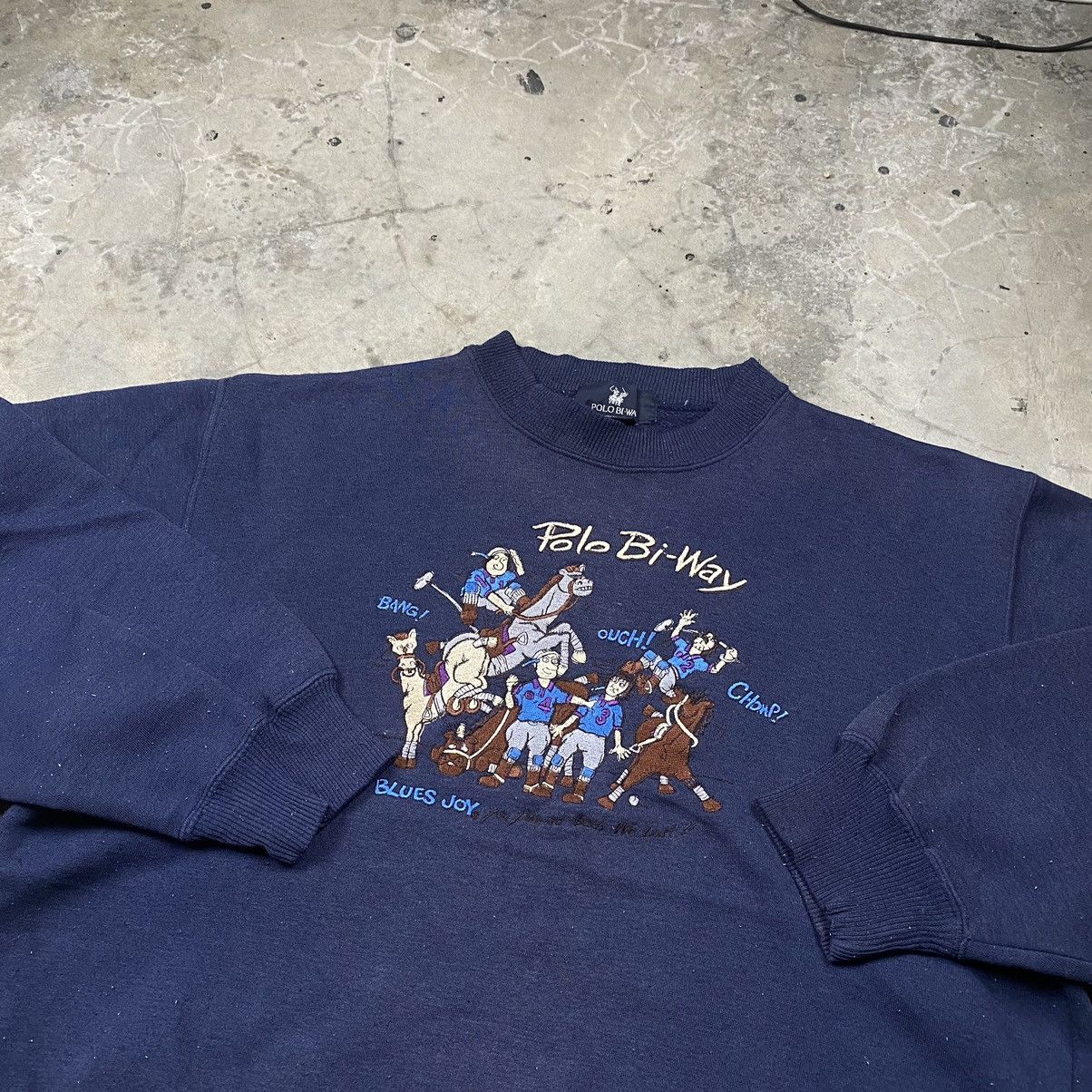 Japanese Brand × Vintage Rare Polo Bi-Way Parody Humor Boxy Crewneck Size US M / EU 48-50 / 2 - 3 Thumbnail