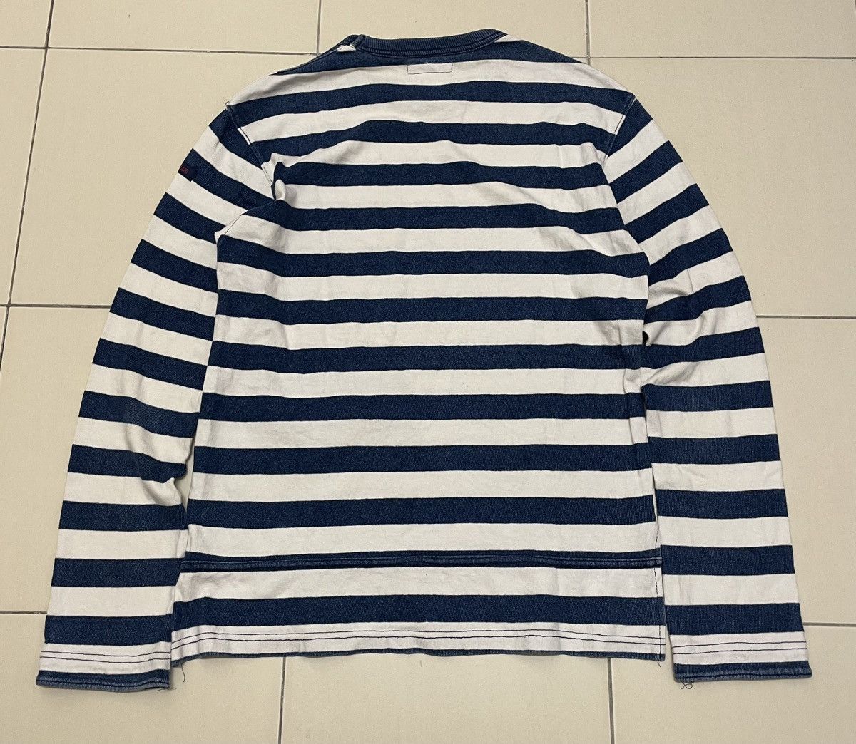 Blue Blue Japan Blue Blue HR Market Classic Marine Stripe Long Sleeve Tshirt Size US S / EU 44-46 / 1 - 4 Thumbnail