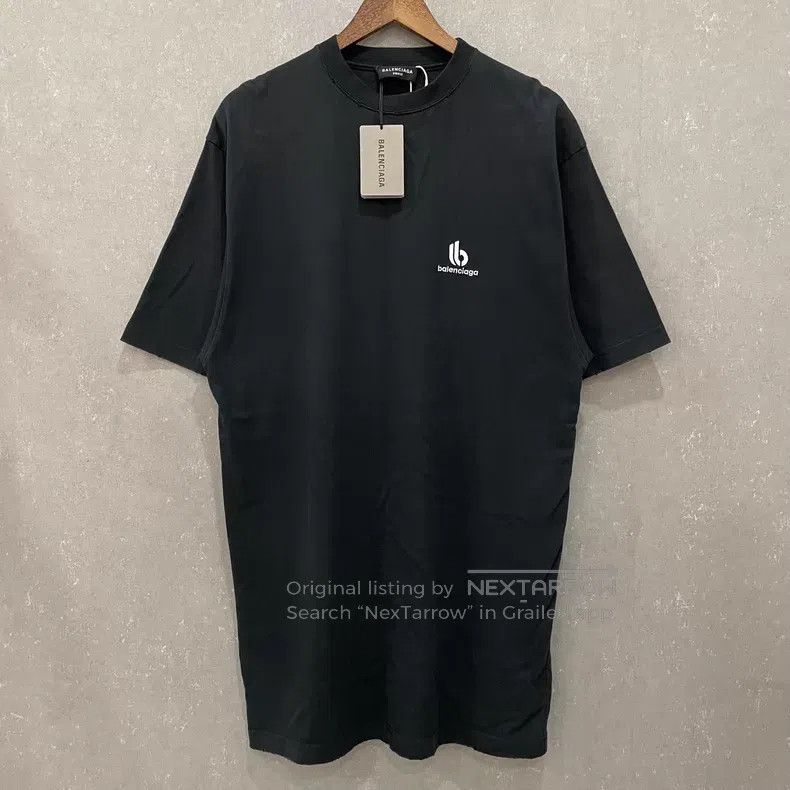 Balenciaga Balenciaga Embroidered Destroyed Black Short Sleeve T-Shir Size US L / EU 52-54 / 3 - 4 Thumbnail