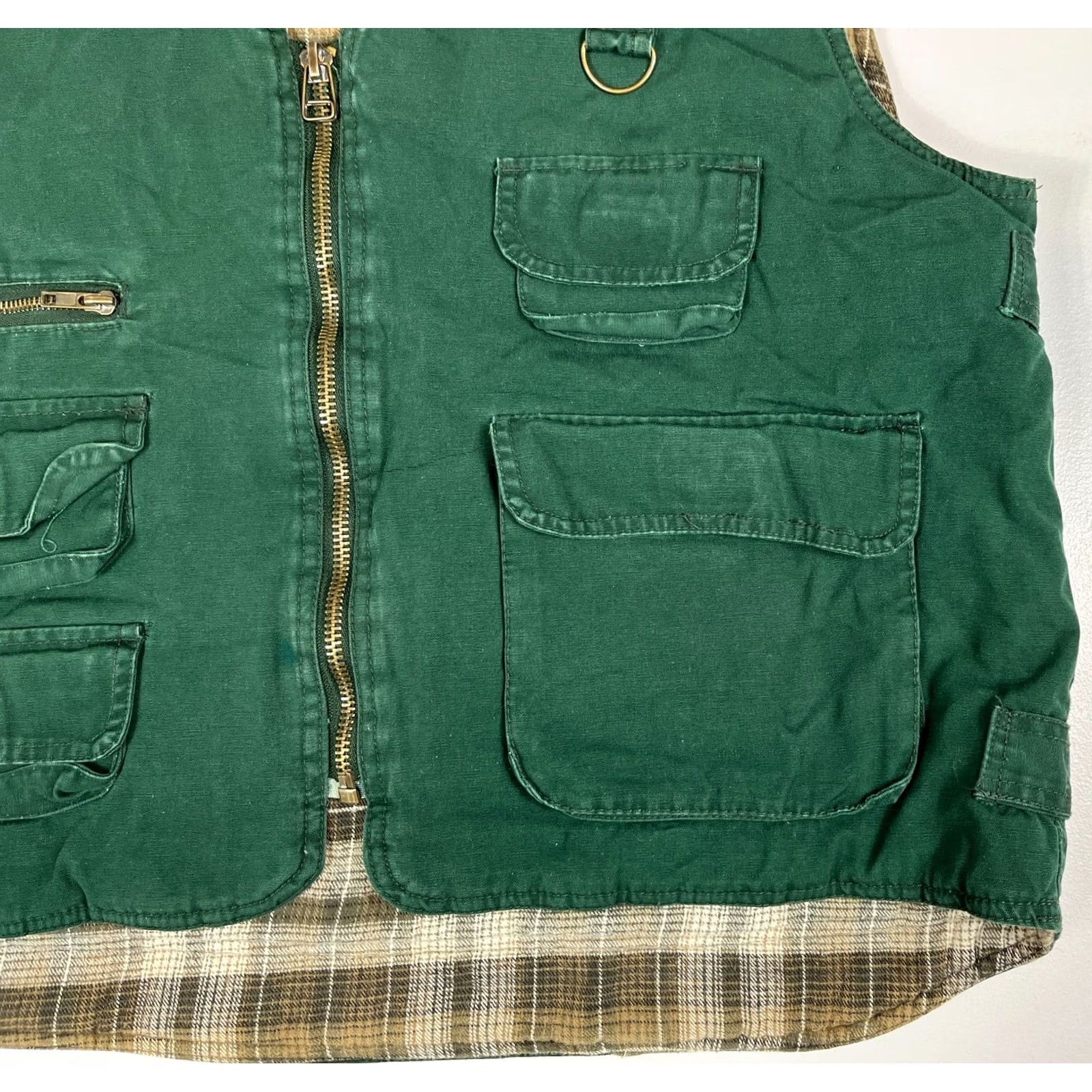 Vintage VINTAGE Fieldmaster Men's Vest Shirt Pocketed Flannel Lined Green Size L Outdoor Fishing Hunting Size US L / EU 52-54 / 3 - 7 Thumbnail