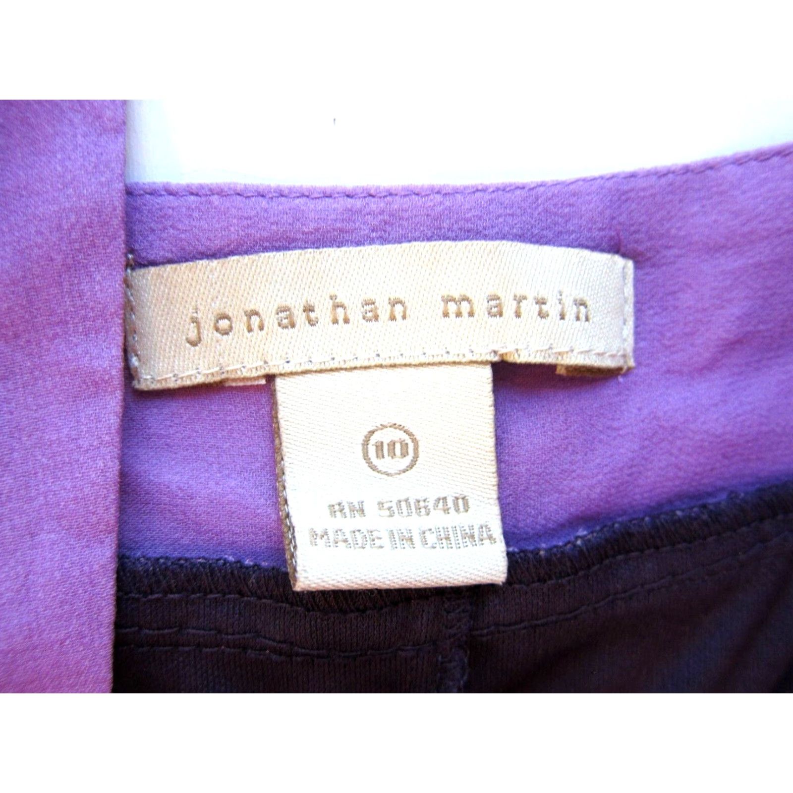 Vintage Jonathan Martin 100% Silk Purple Green Geometric Tank Dress Tunic Dress 10 Size L / US 10 / IT 46 - 3 Thumbnail