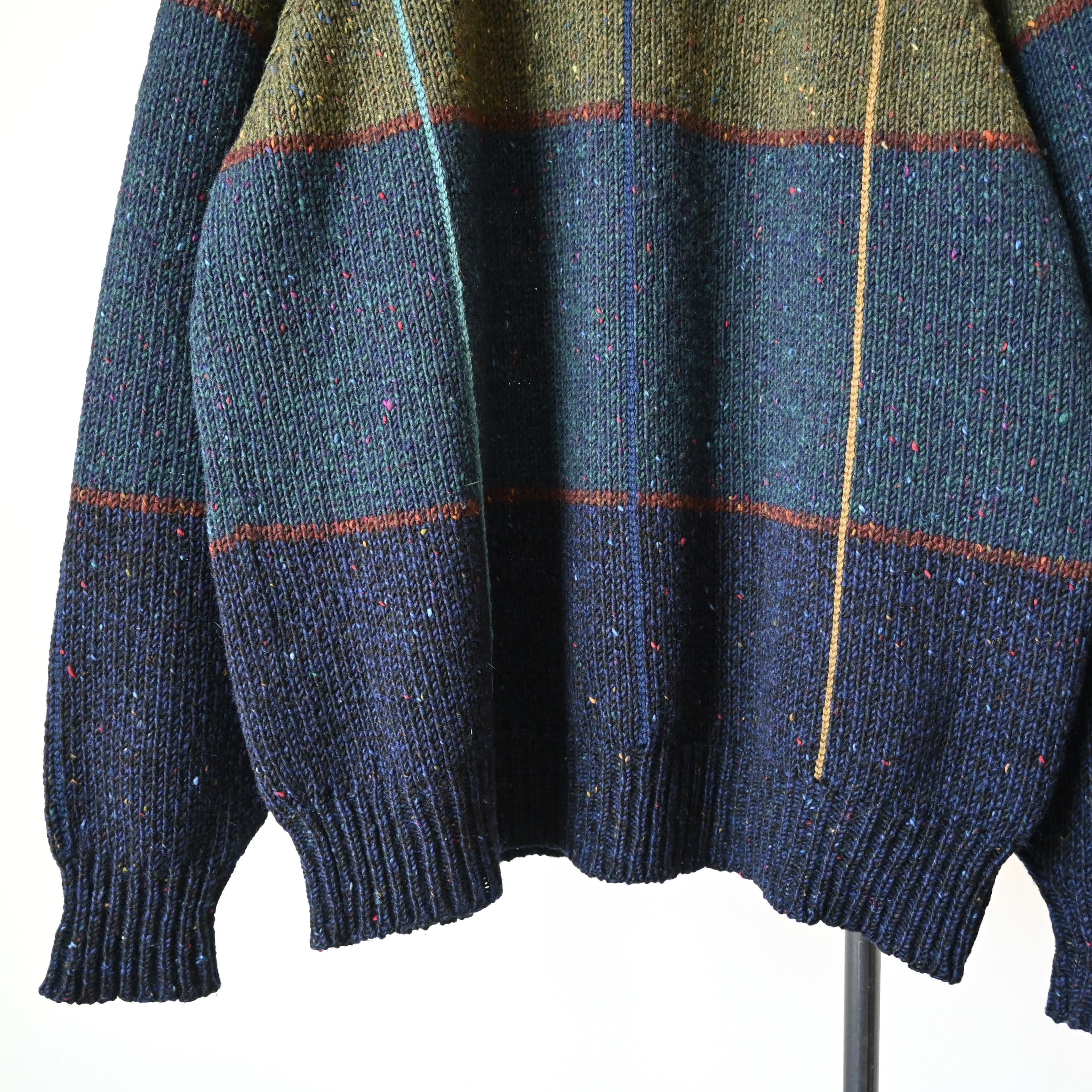 Lands' End Vintage 1990s LAND'S END panel knit sweater, made in Ireland Size US M / EU 48-50 / 2 - 7 Thumbnail