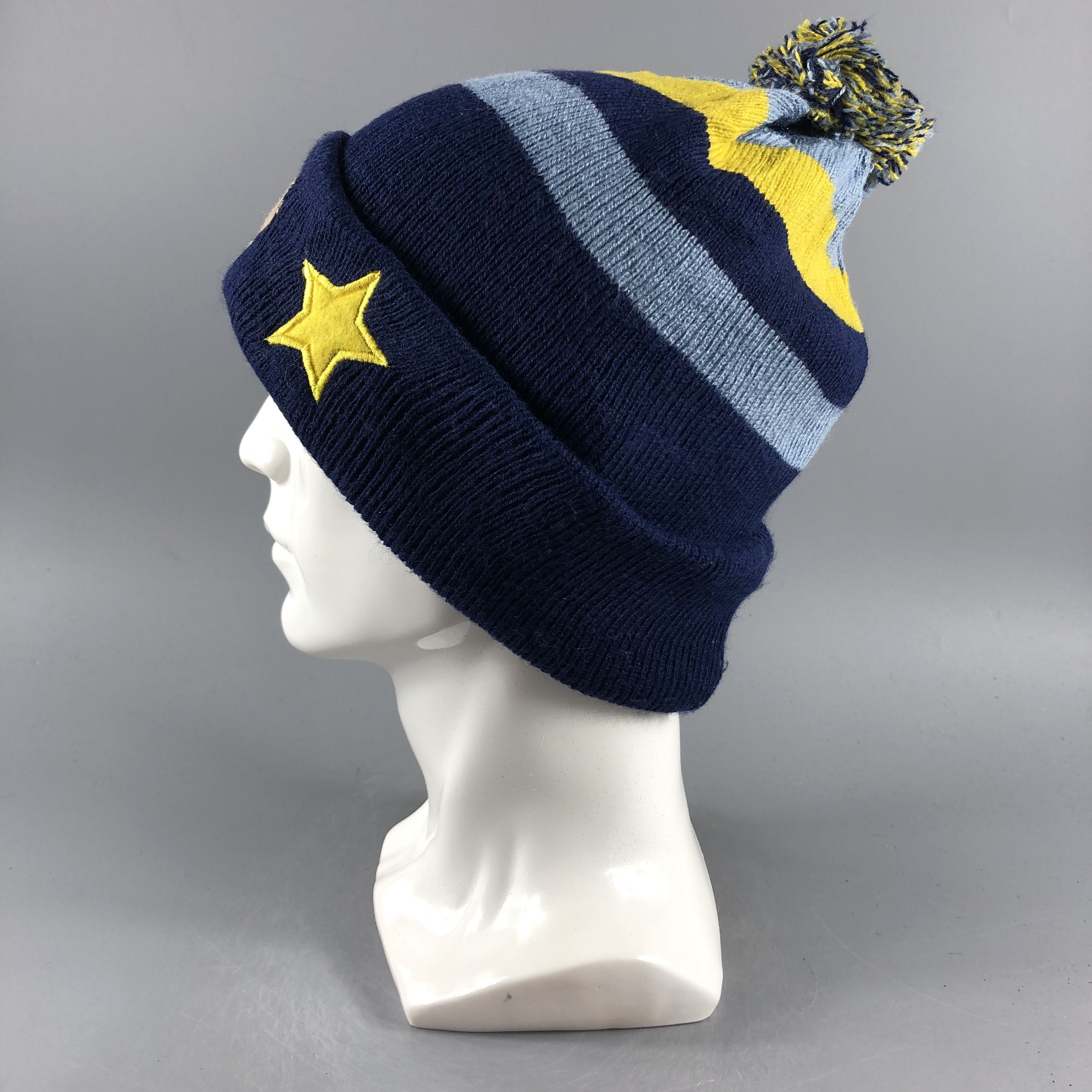 Japanese Brand × Vintage Unknown Cute Stripe Bobble Beanie Snow Hat Snow Cap -D440 Size ONE SIZE - 2 Thumbnail