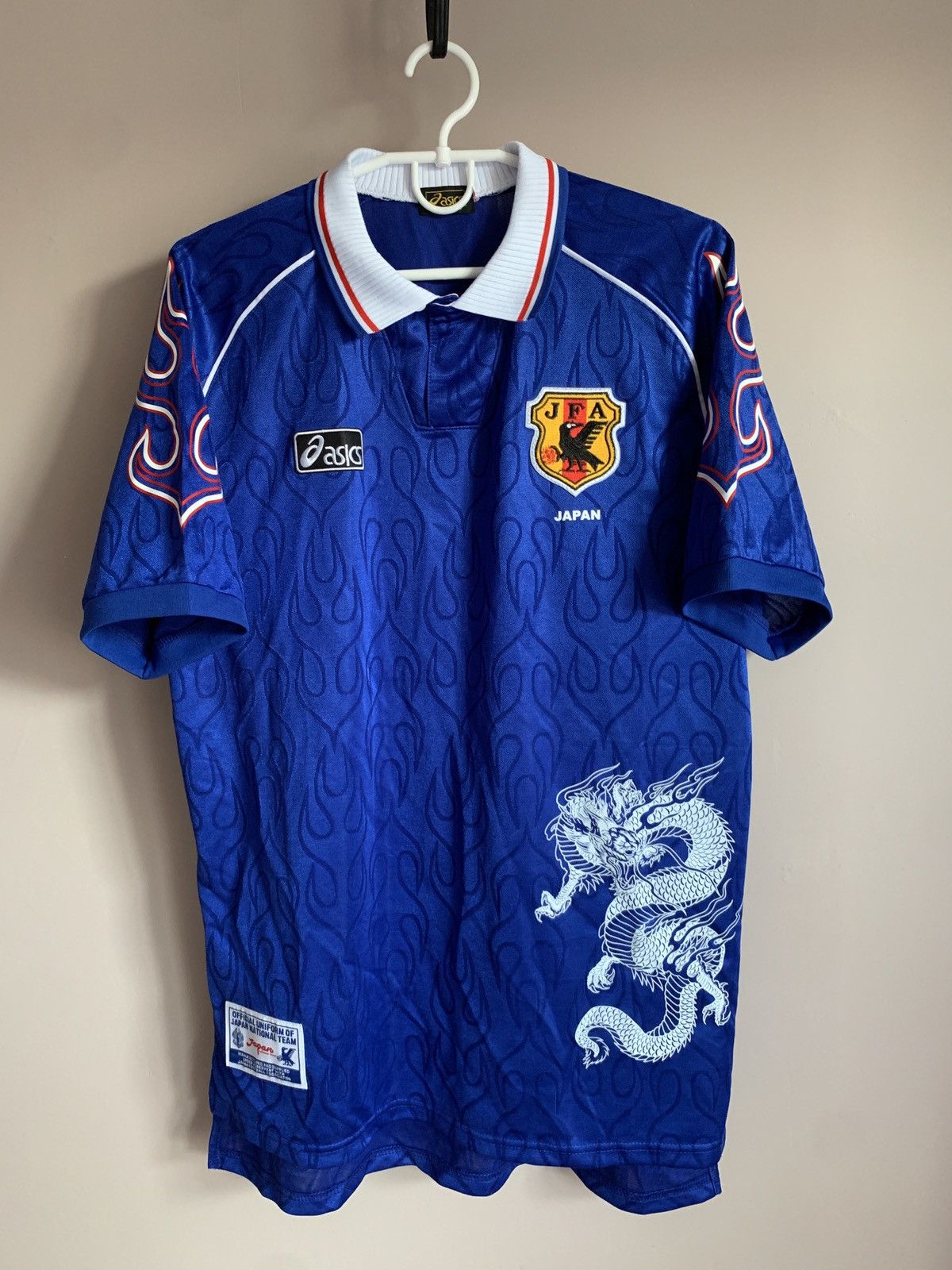 90s ヴィンテージ 日本代表支給品 asics JFA ユニフォーム 珍品 JAPAN JFA ASICS VINTAGE 1990s AWAY FOOTBALL SHIRT BRAND NEW