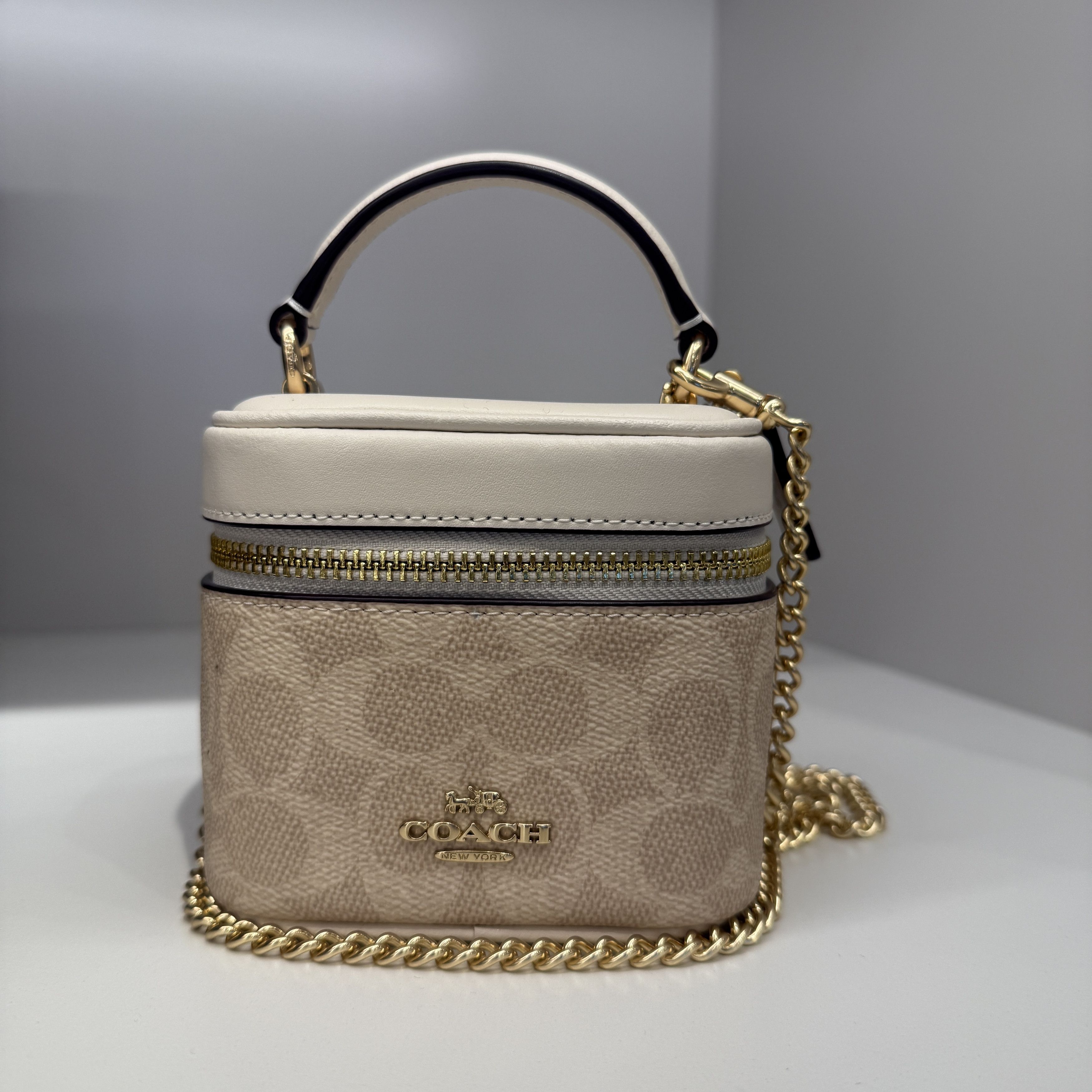 Coach Ava Crossbody Bag In Signature Canvas Cy732 in Signature Canvas/Gold/Sand, Women's