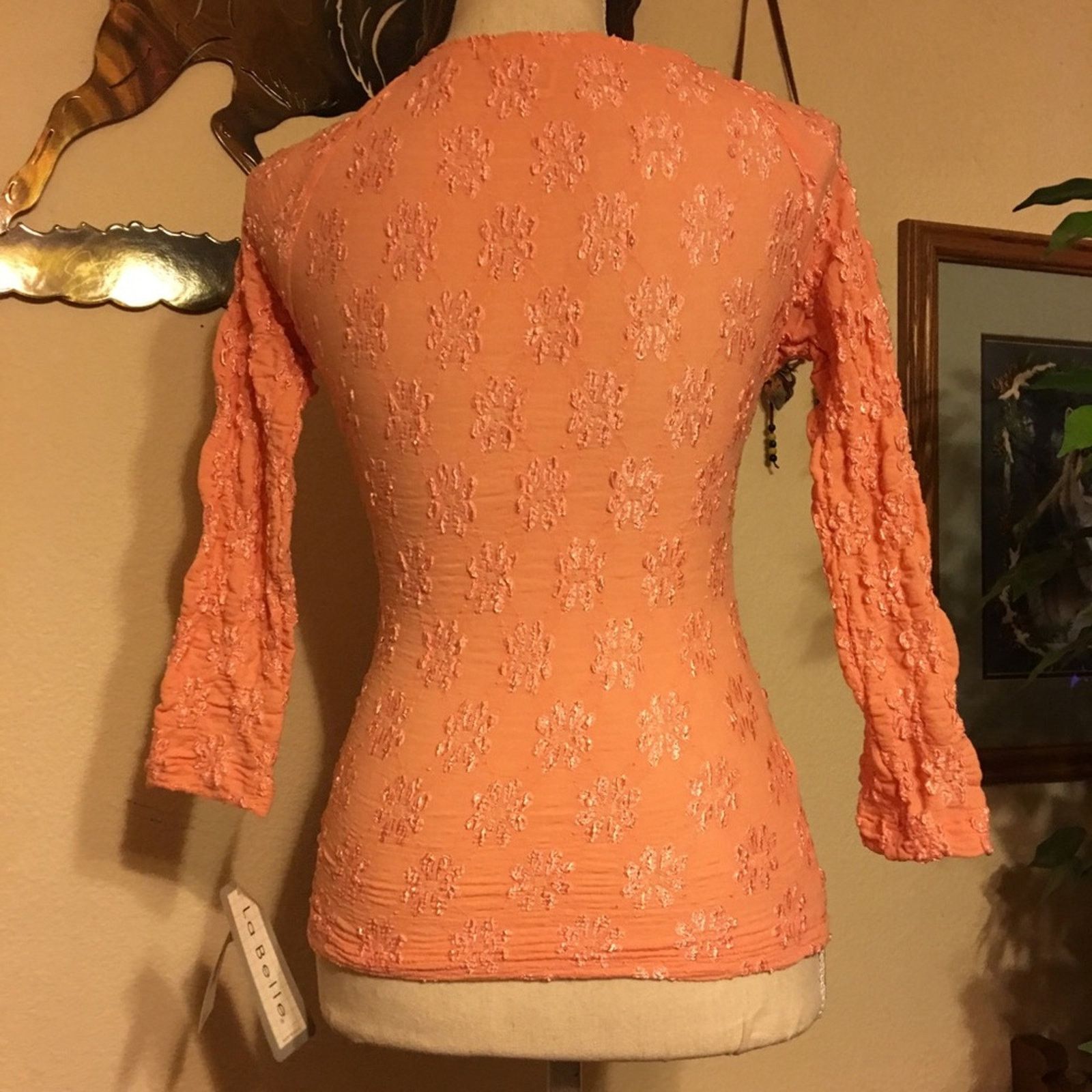 Other La Belle light pink stretch embroidered top NWT S Size S / US 4 / IT 40 - 5 Thumbnail
