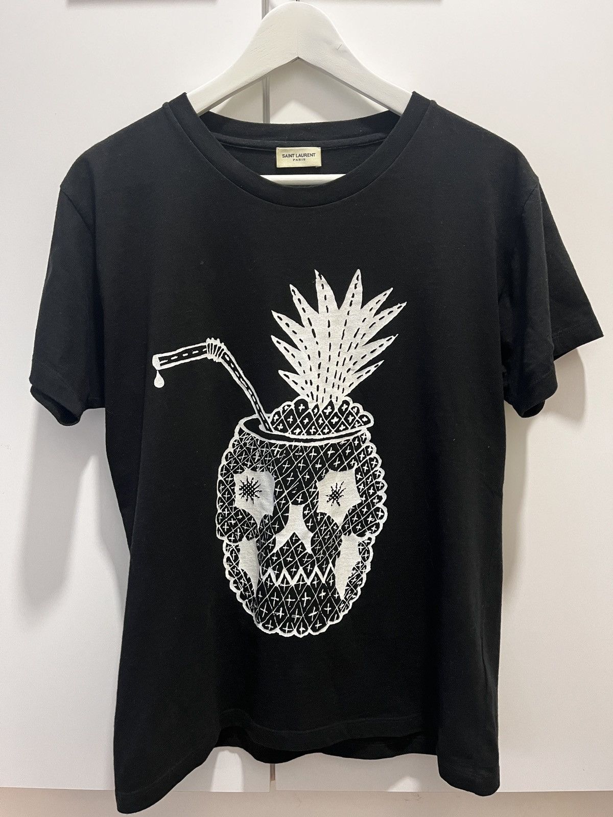 saint laurent paris スカルオーケストラTシャツ L Saint Laurent Skeleton | Grailed