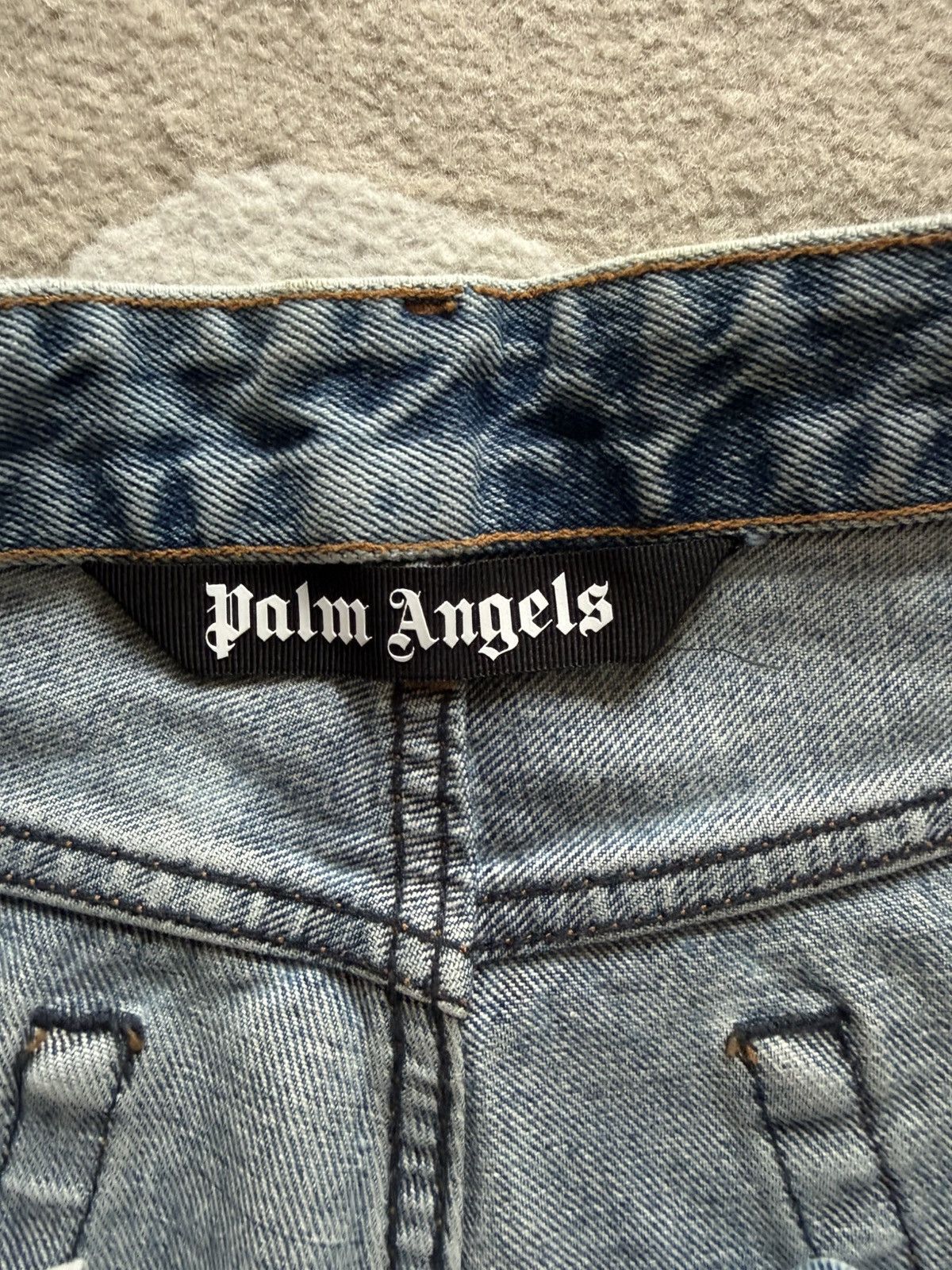 Palm Angels Palm Angels Logo Back Jeans – Light Wash Size US 34 / EU 50 - 6 Thumbnail
