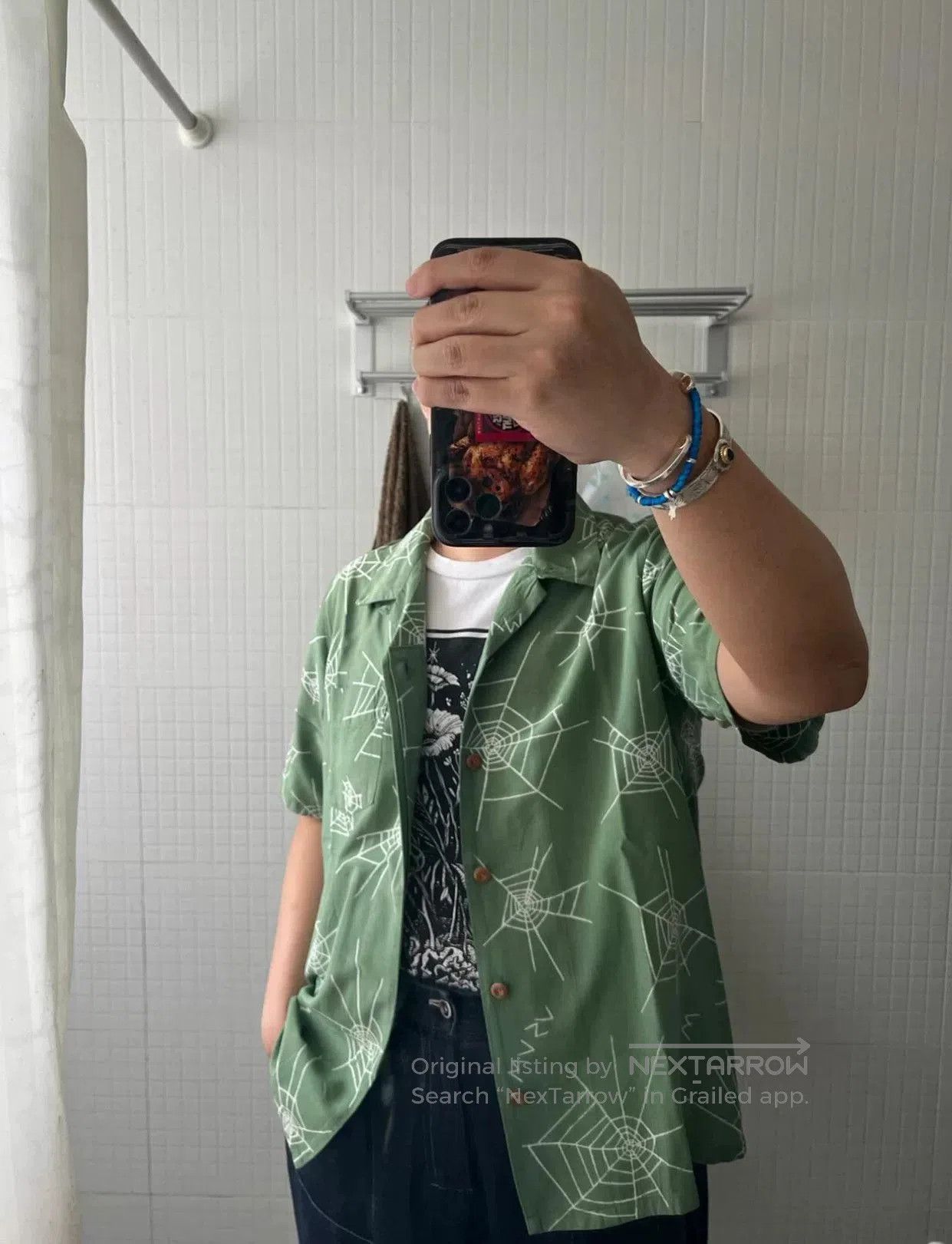 Visvim Visvim Free Edge Shirt Green Silk. Size US L / EU 52-54 / 3 - 2 Thumbnail