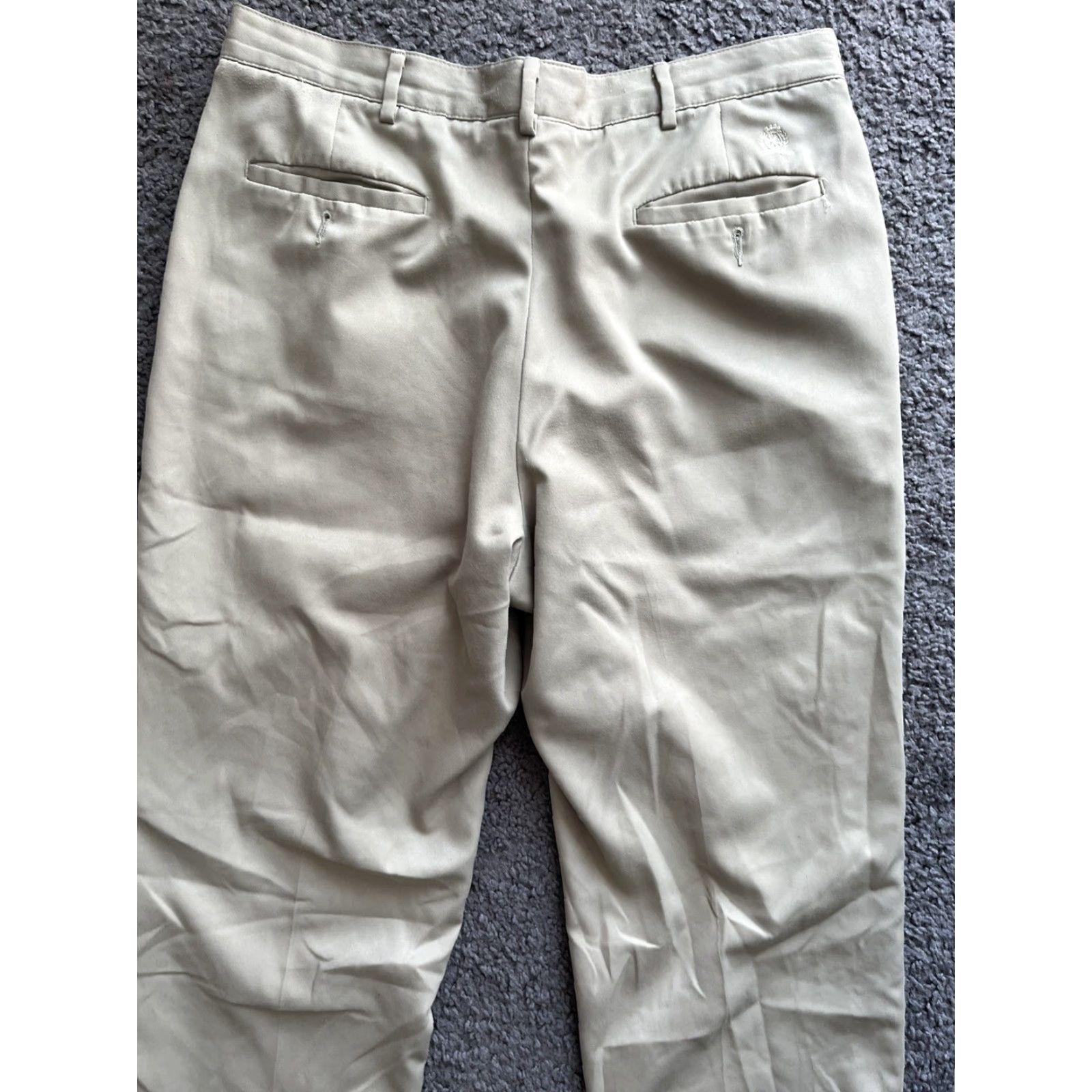Tommy Hilfiger VINTAGE Tommy Hilfiger Mens Dress Pants 36X30 Khaki Beige 90s Classic Size US 36 / EU 52 - 2 Thumbnail