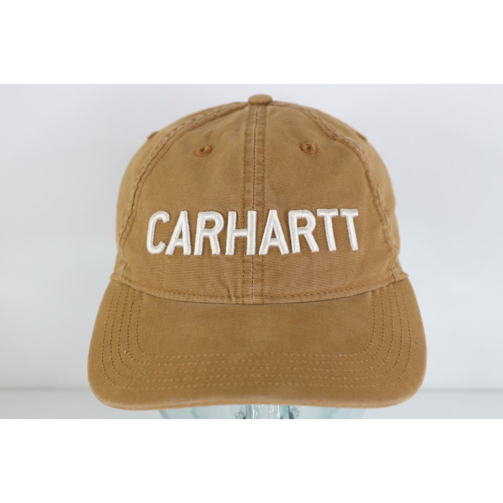 Carhartt Vintage Y2K Carhartt Spell Out Canvas Hat Cap Duck Brown Size ONE SIZE - 1 Thumbnail