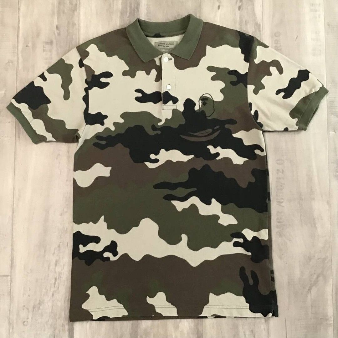 Bape BAPE Woodland Camo Polo Shirt a bathing ape NIGO Size US M / EU 48-50 / 2 - 1 Thumbnail